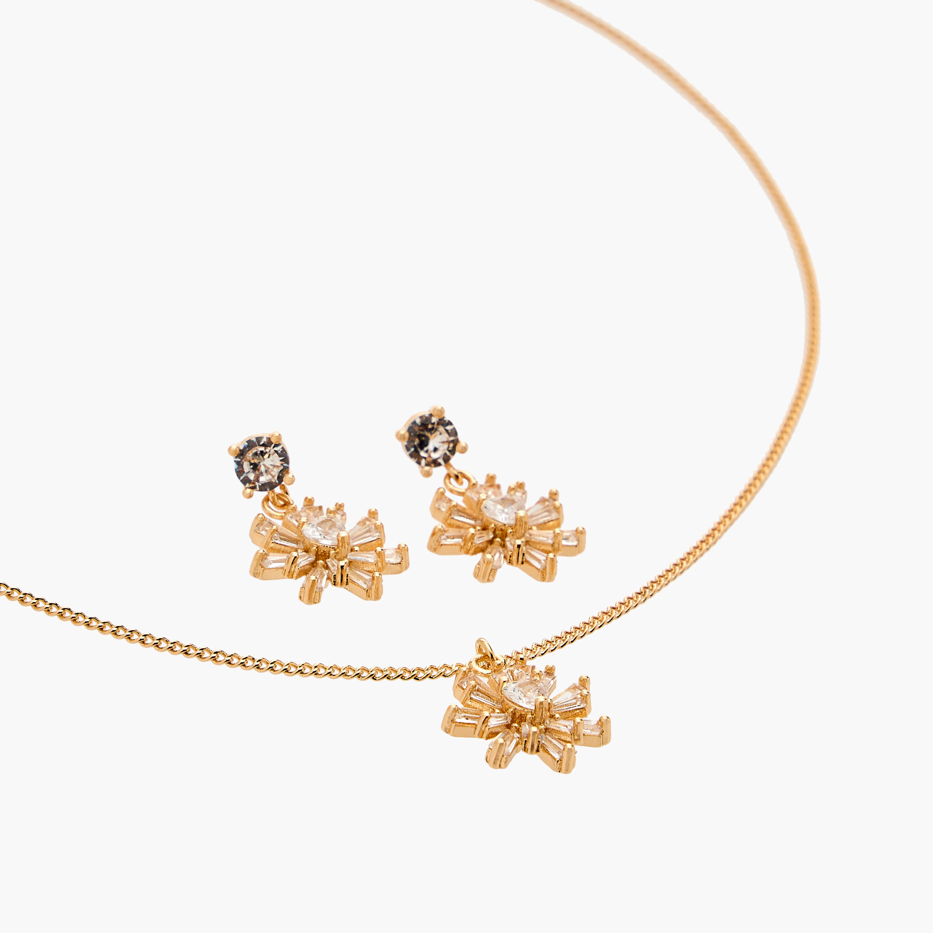 طقم عقد معدن مع حلق قطعتين من فلورا بيلا-women-watchesandjewellery-jewellery-jewellerysets-image-3