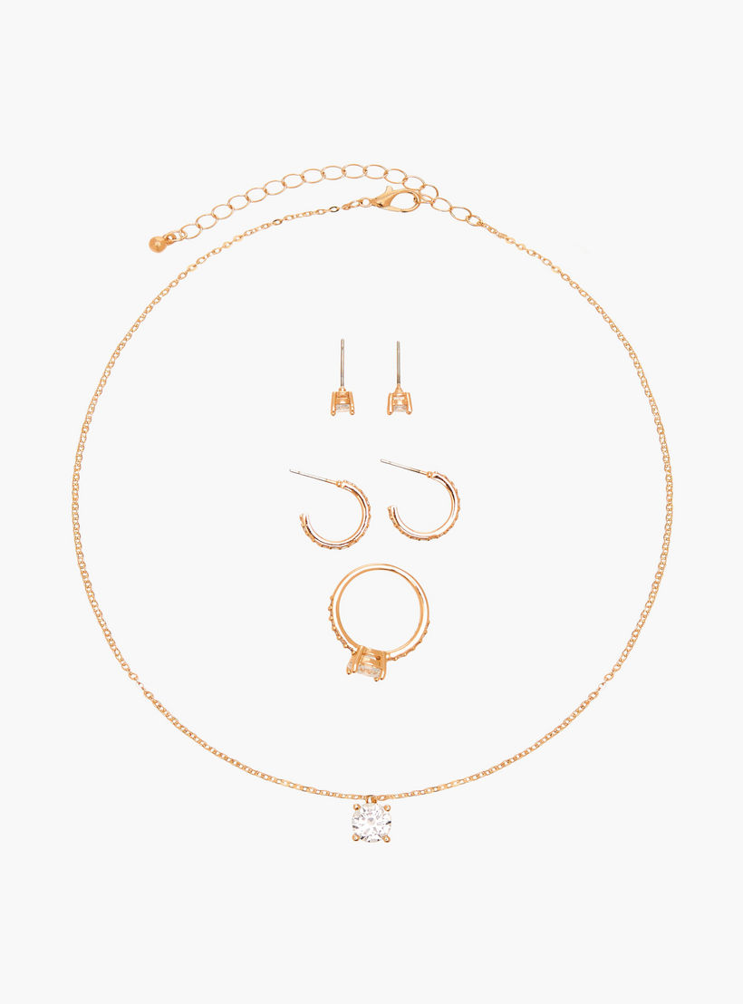 Flora Bella Metallic 4-Piece Jewellery Set-women-watchesandjewellery-jewellery-jewellerysets-image-1