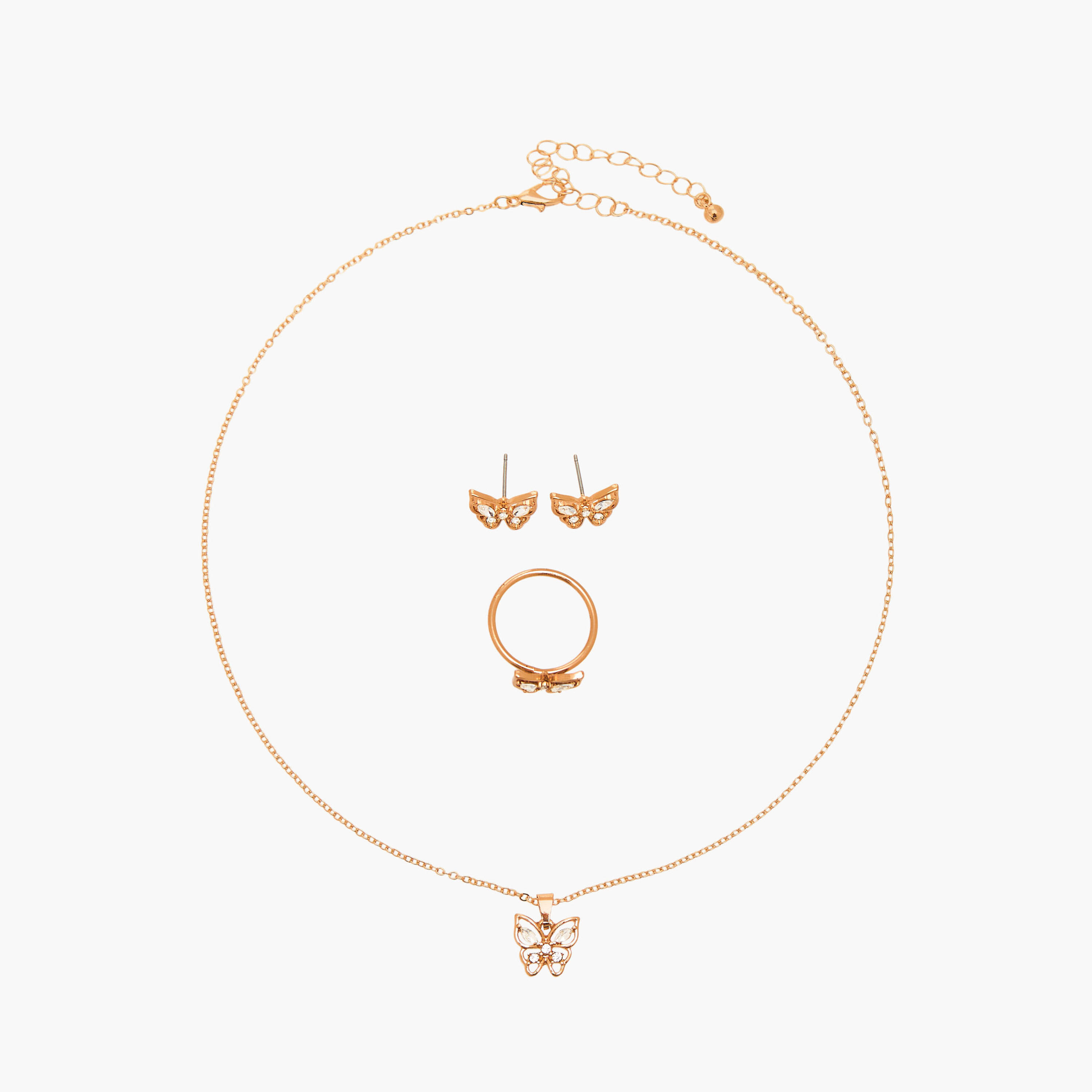 Flora Bella Metallic 3-Piece Jewellery Set-women-watchesandjewellery-jewellery-jewellerysets-image-1