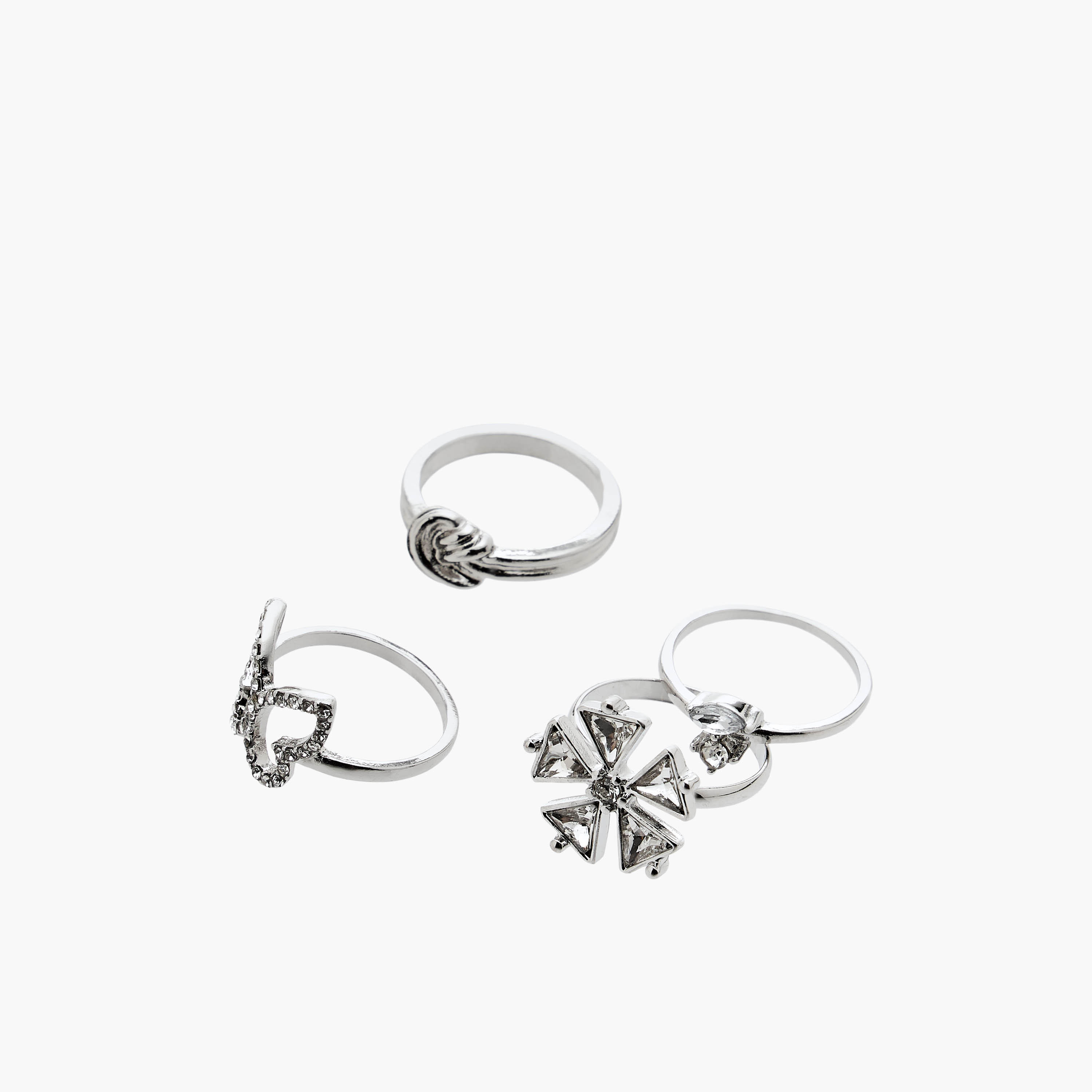 Flora Bella Assorted Metal Ring - Set of 6-women-watchesandjewellery-jewellery-rings-image-2