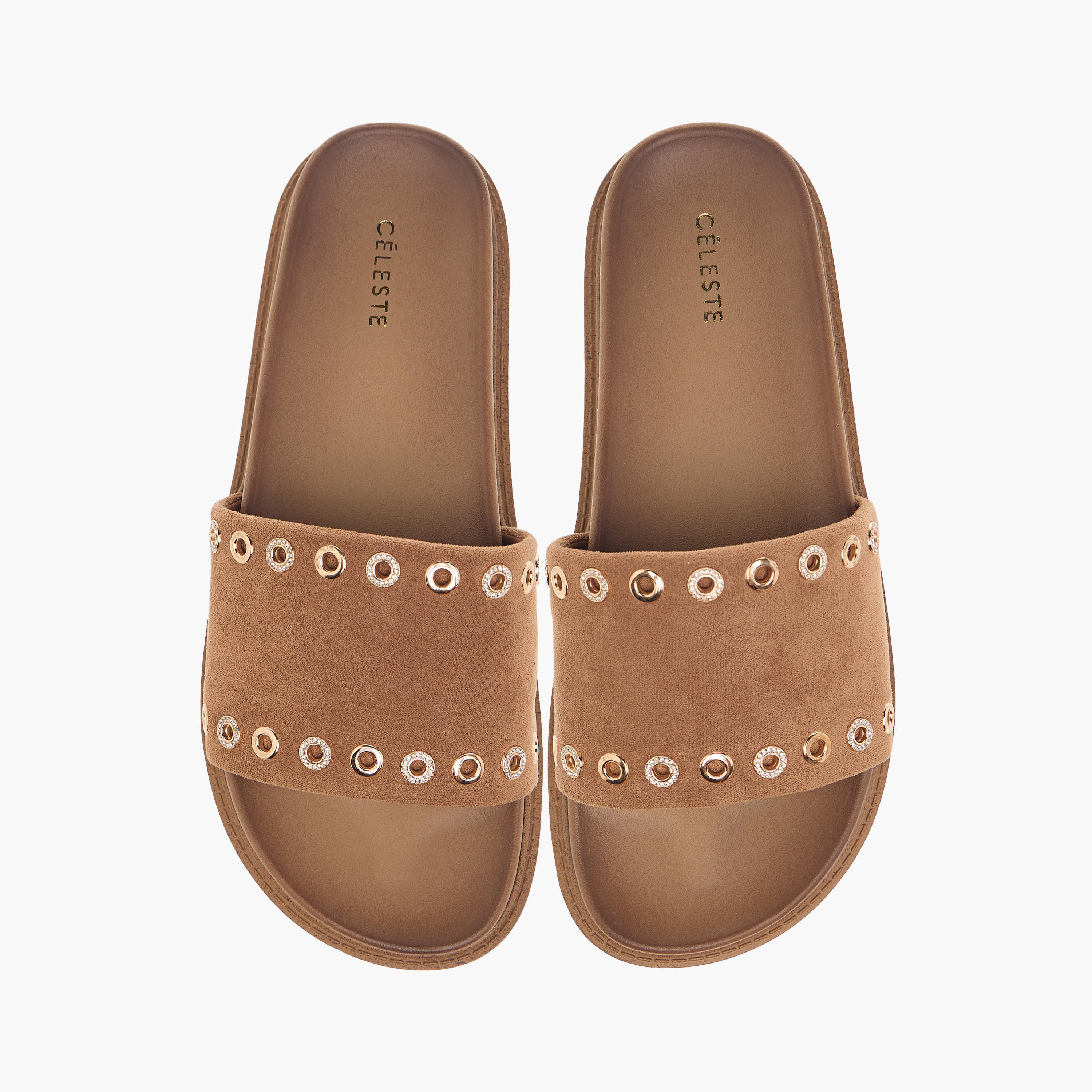 Celeste Women's Eyelet Detail Slip-On Flat Sandals-women-shoes-flats-sandals-image-1