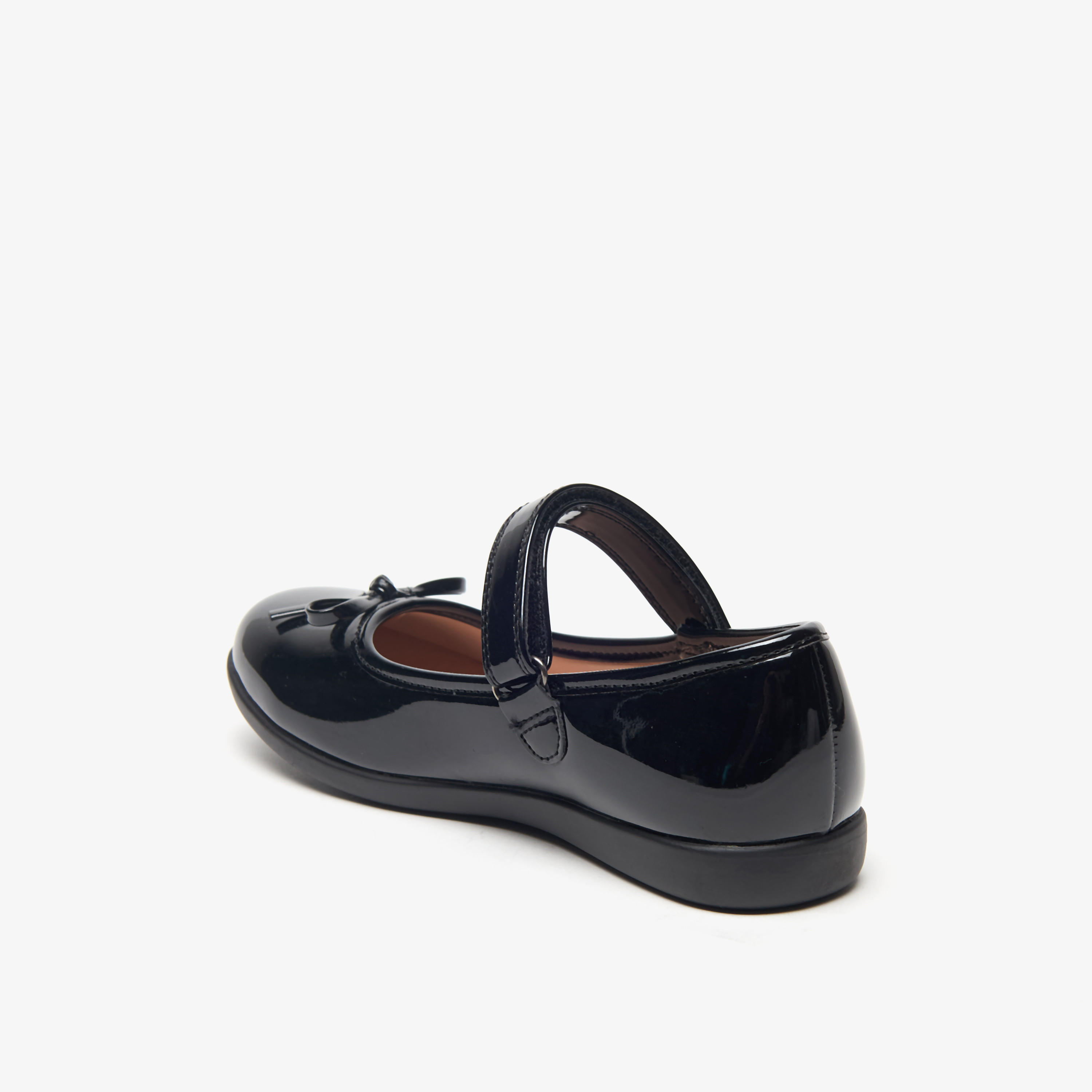 Flora Bella Bow Applique Mary Jane School Shoes with Hook and Loop Closure-girls-shoes-schoolshoes-image-2