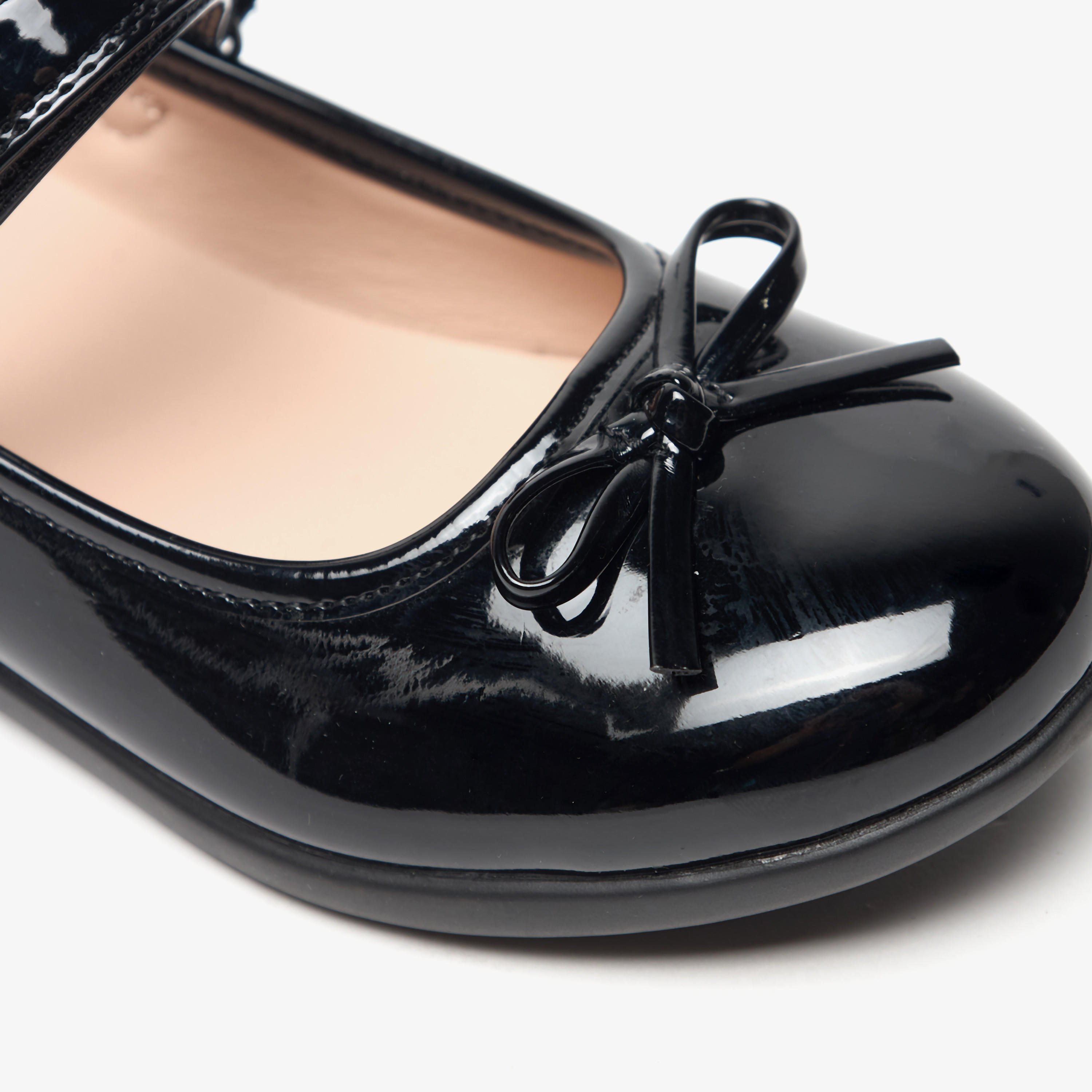Flora Bella Bow Applique Mary Jane School Shoes with Hook and Loop Closure-girls-shoes-schoolshoes-image-5