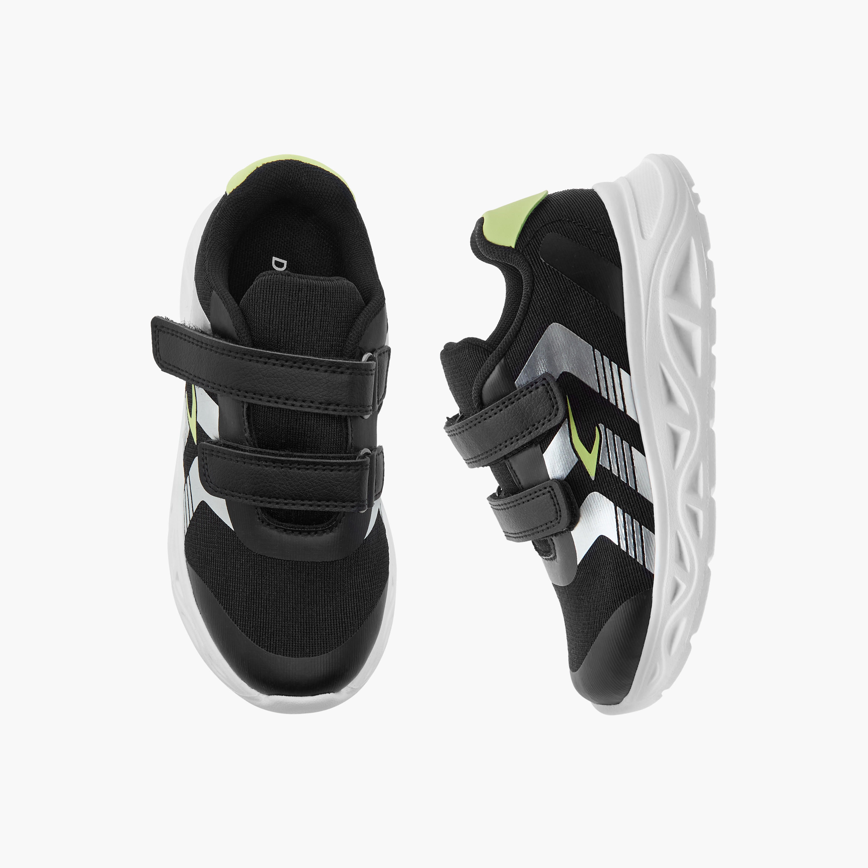Dash Printed Sports Shoes with Hook and Loop Closure-boys-shoes-sneakers-image-1