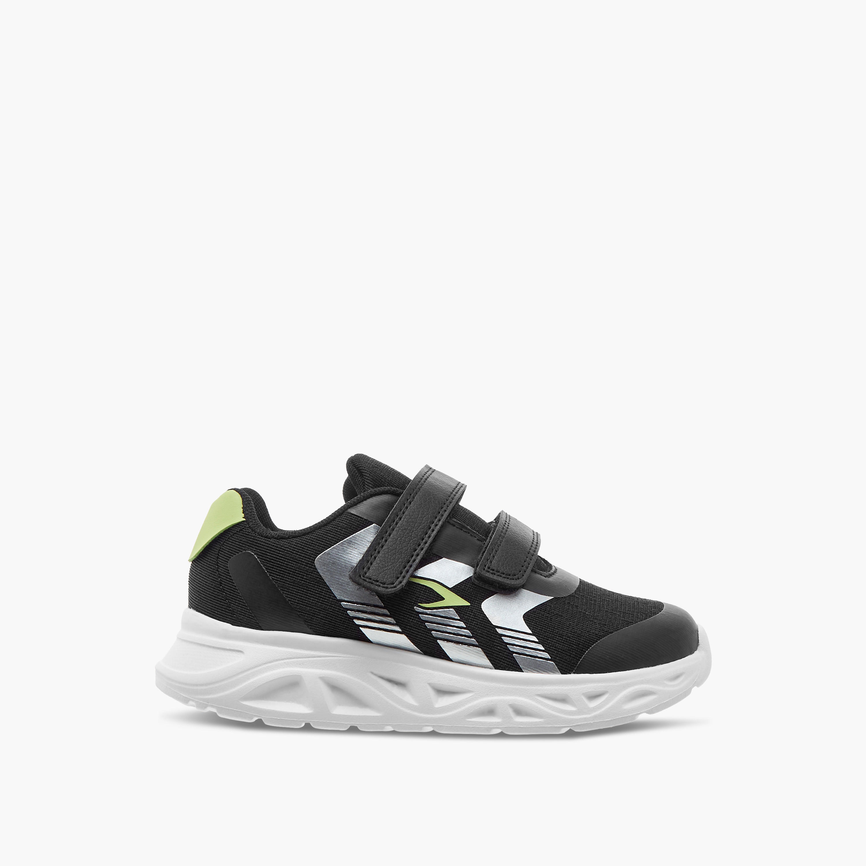 Dash Printed Sports Shoes with Hook and Loop Closure-boys-shoes-sneakers-image-3