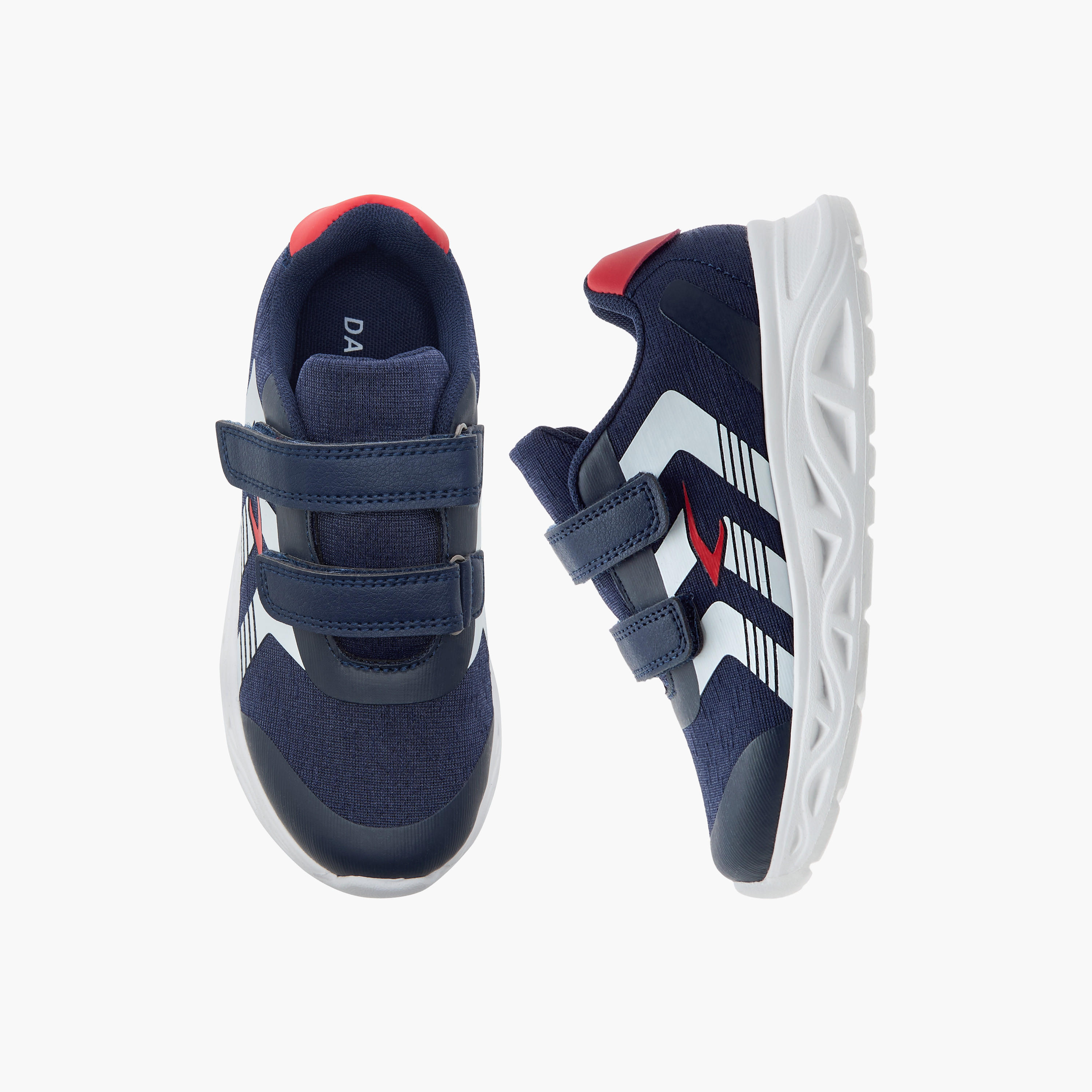 Dash Printed Sports Shoes with Hook and Loop Closure-boys-shoes-sneakers-image-1
