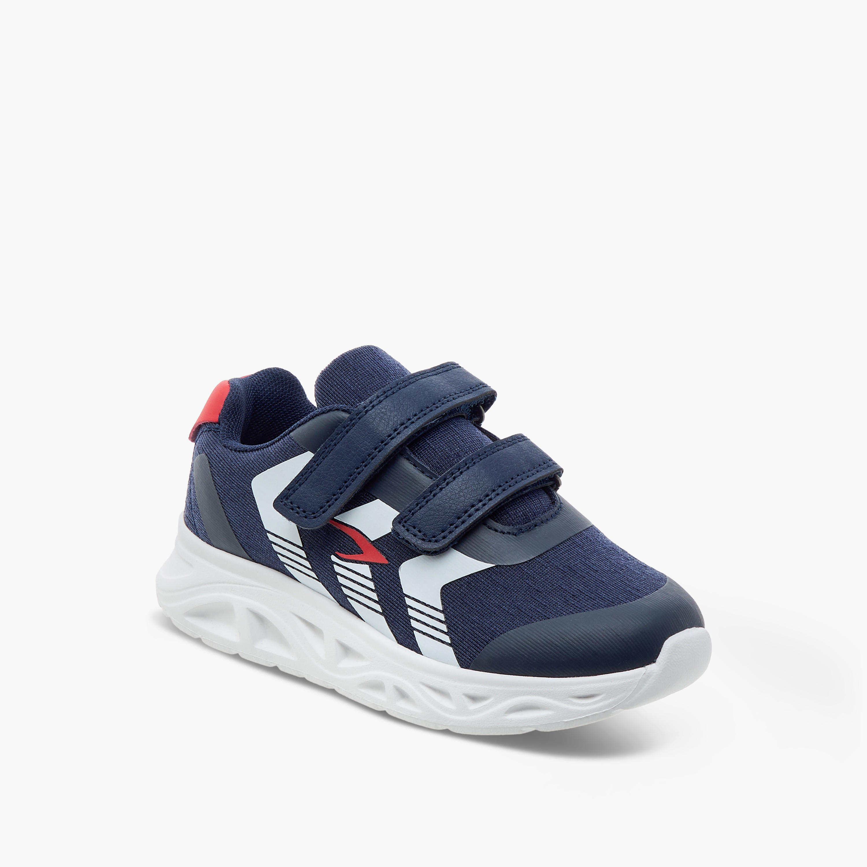 Dash Printed Sports Shoes with Hook and Loop Closure-boys-shoes-sneakers-image-2