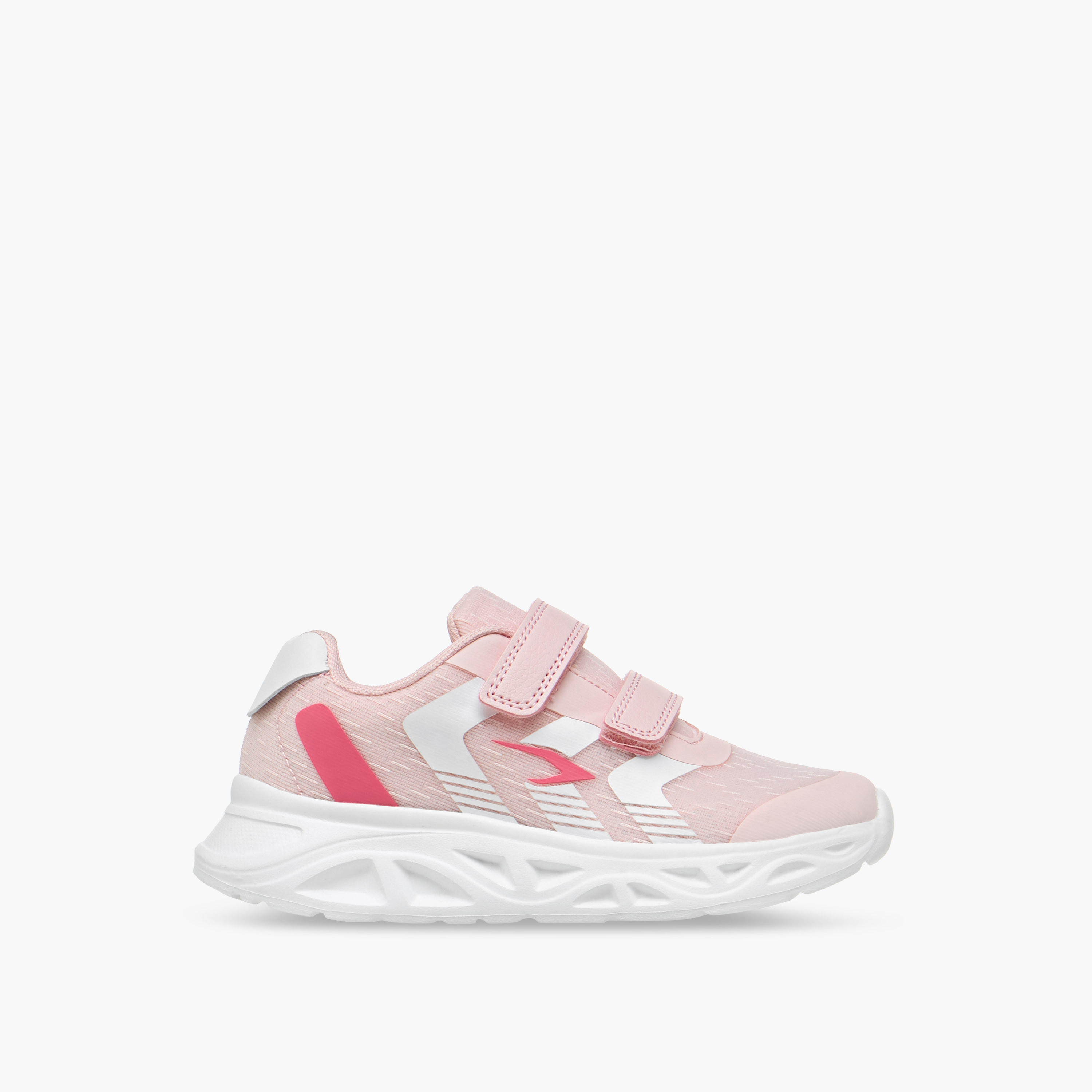 Dash Girls Panelled Hook & Loop Walking Shoes-girls-shoes-sports-image-3