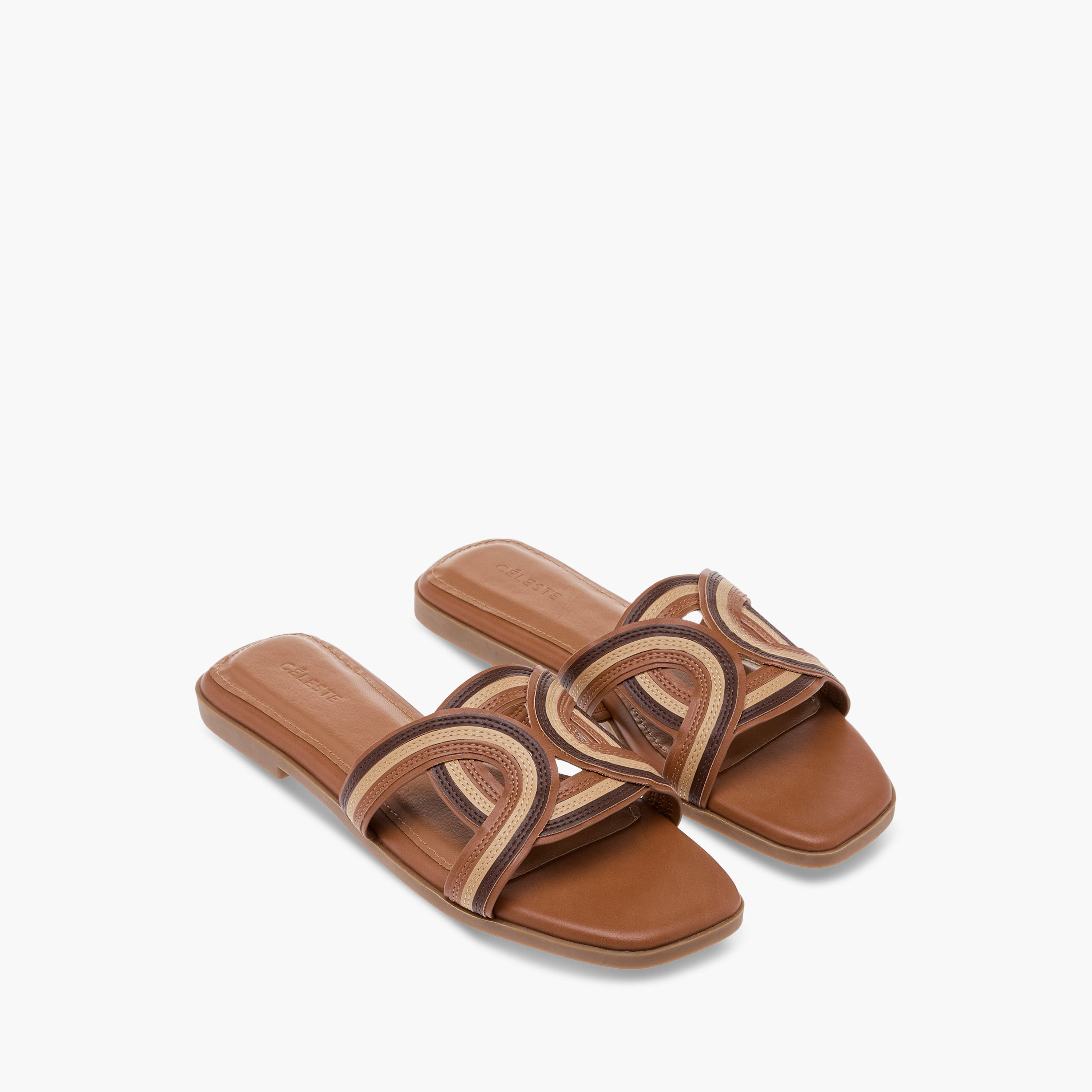 صندل سهل الارتداء بتفاصيل درزات للنساء من سيليست-women-shoes-flats-sandals-image-1