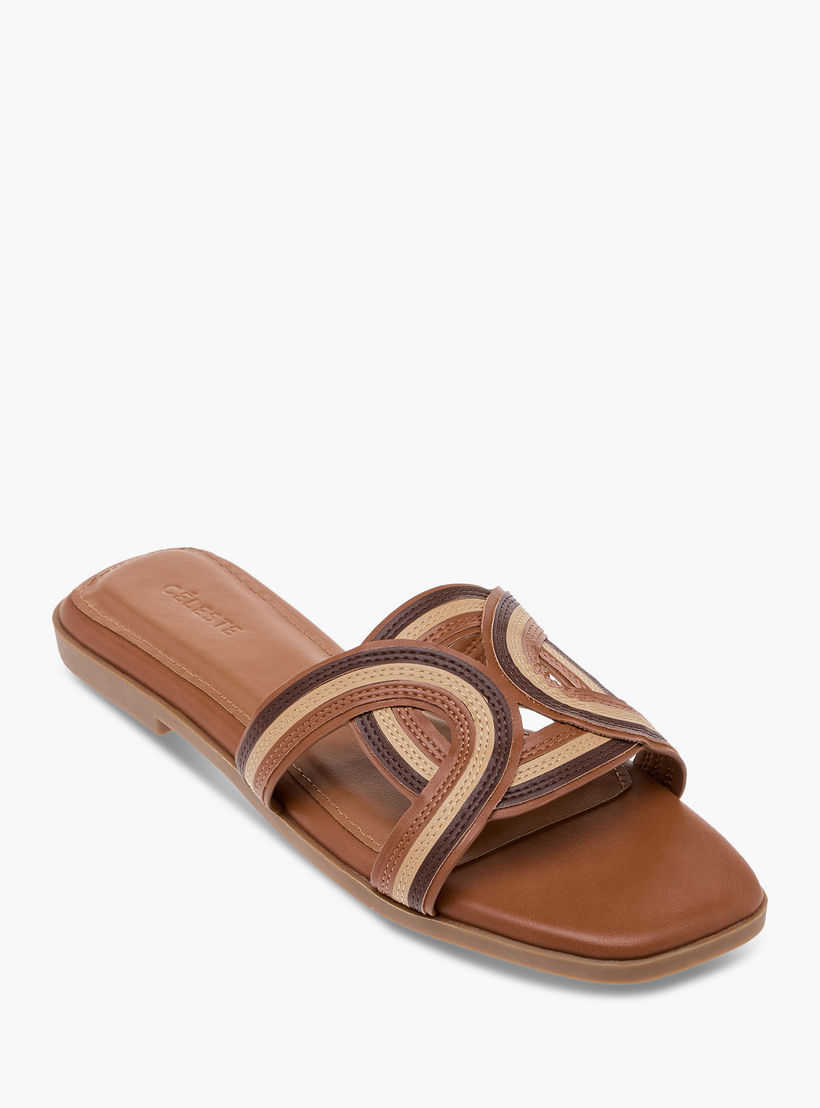 صندل سهل الارتداء بتفاصيل درزات للنساء من سيليست-women-shoes-flats-sandals-image-2
