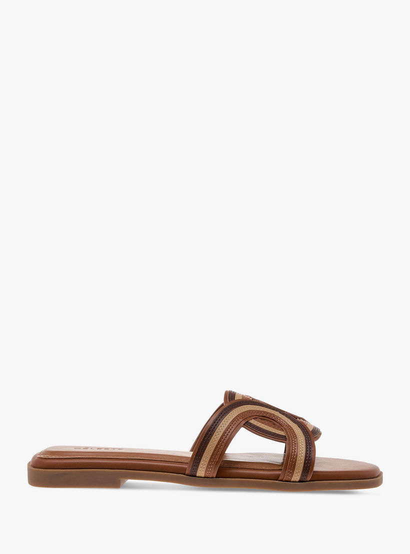 صندل سهل الارتداء بتفاصيل درزات للنساء من سيليست-women-shoes-flats-sandals-image-3