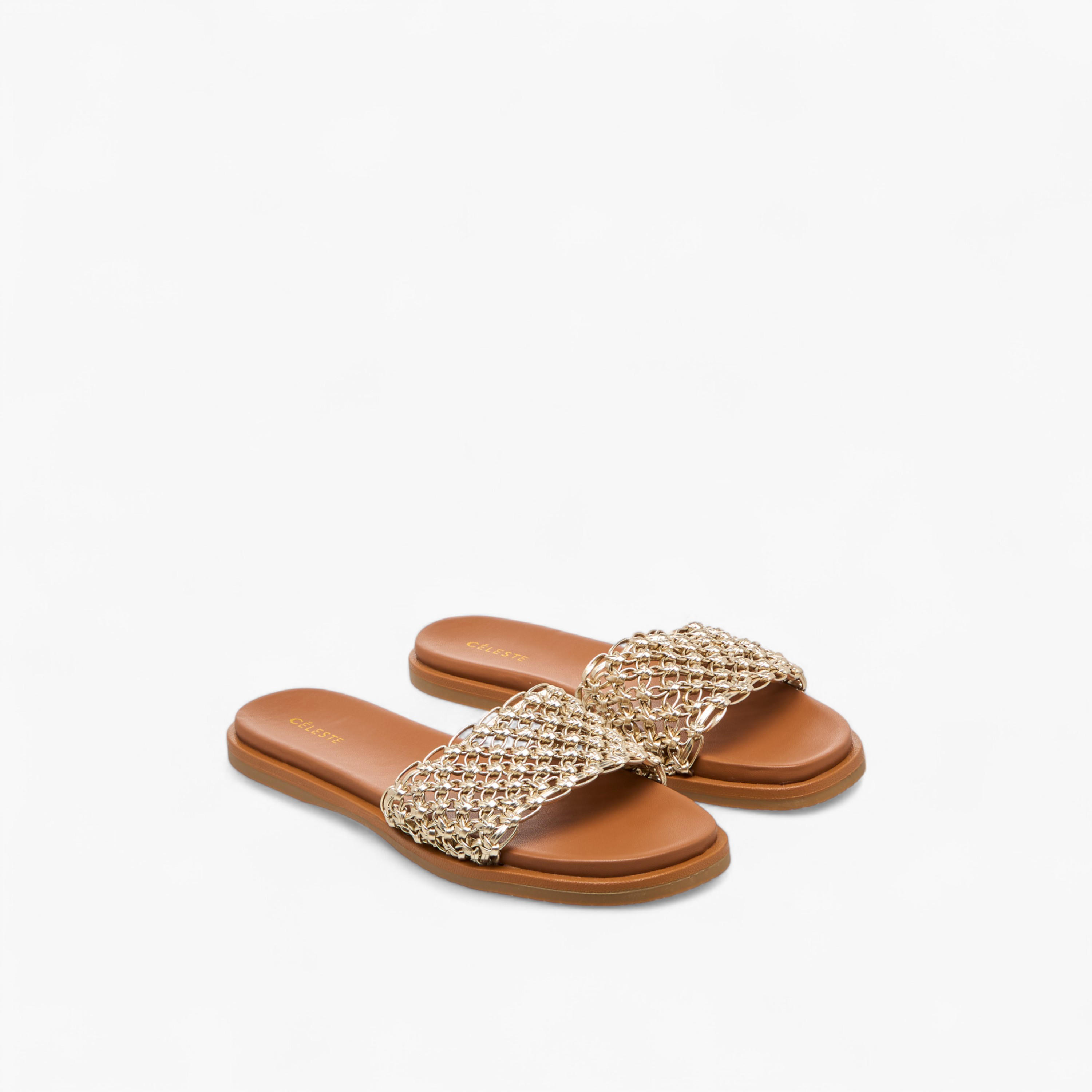 Celeste Women's Textured Slip-On Sandals-women-shoes-flats-sandals-image-1
