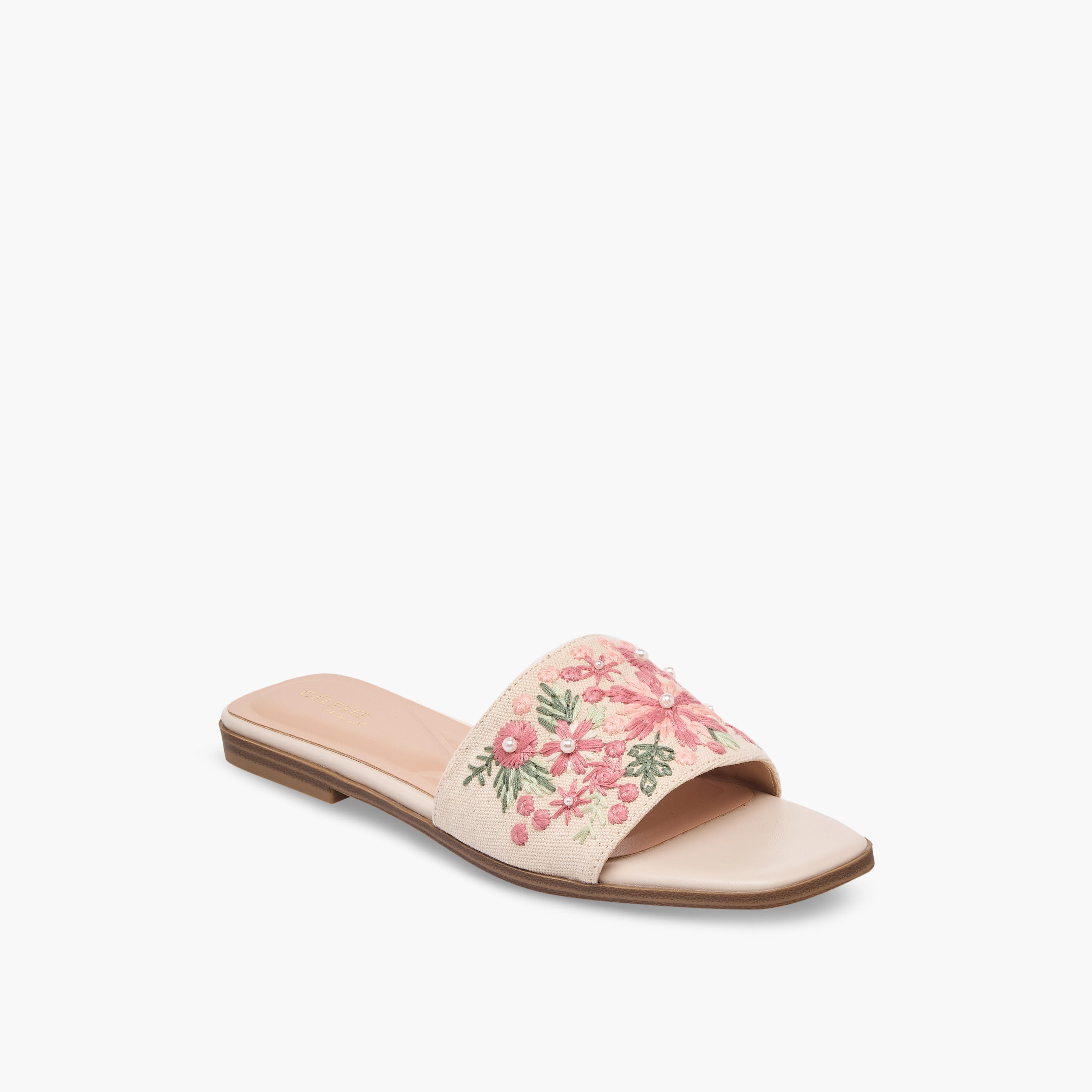 Celeste Women Embroidered Slide Sandals-women-shoes-sandals-flats-image-2