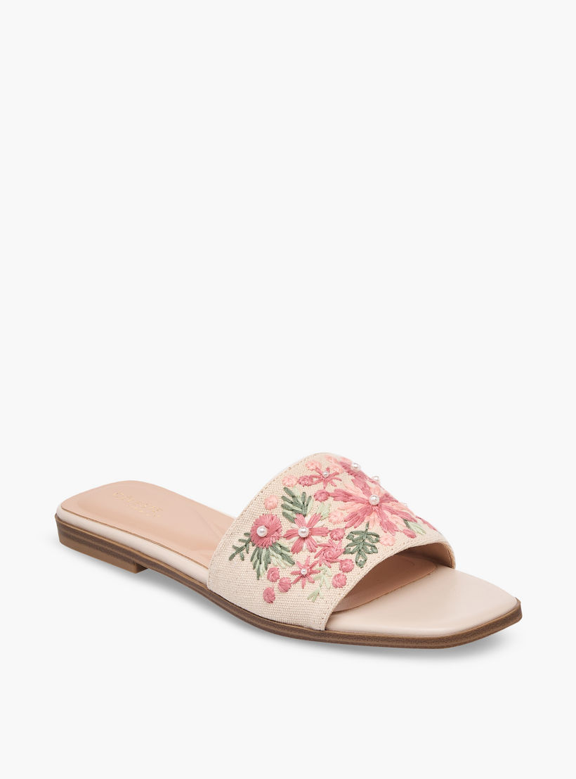 Celeste Women Embroidered Slide Sandals-women-shoes-sandals-flats-image-2