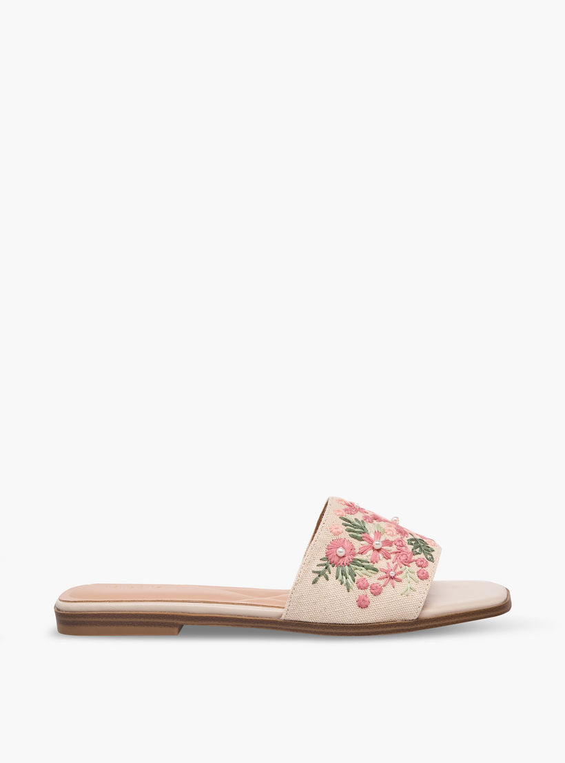 Celeste Women Embroidered Slide Sandals-women-shoes-sandals-flats-image-3