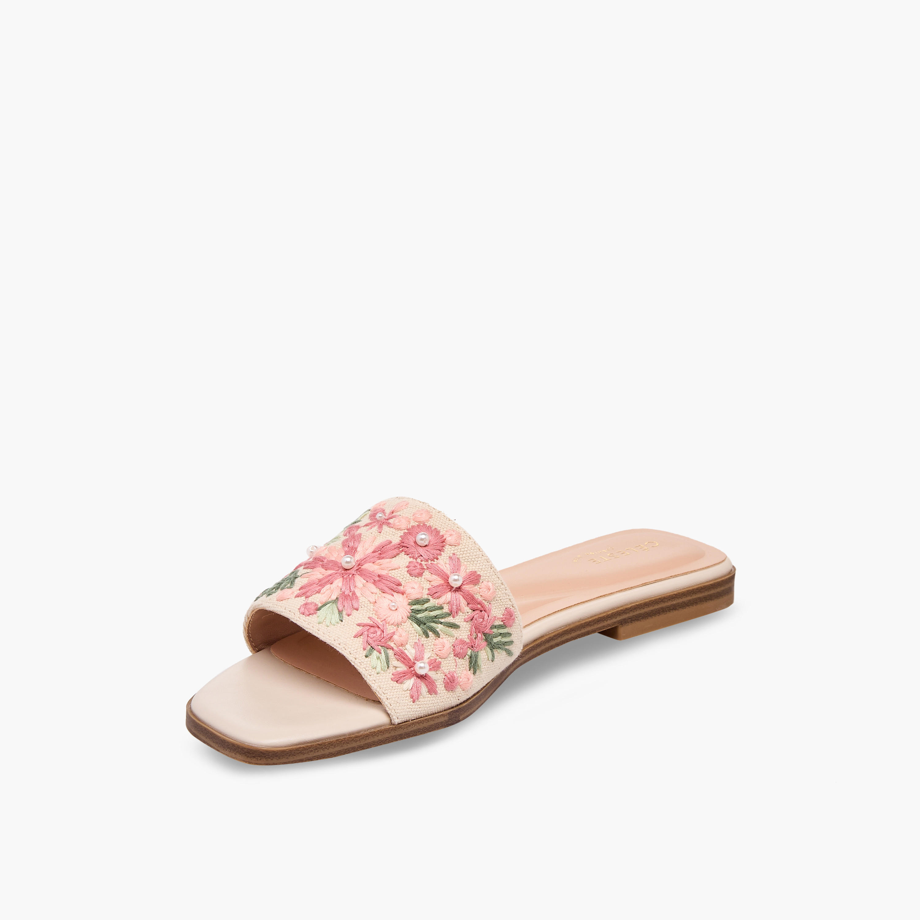Celeste Women Embroidered Slide Sandals-women-shoes-sandals-flats-image-4