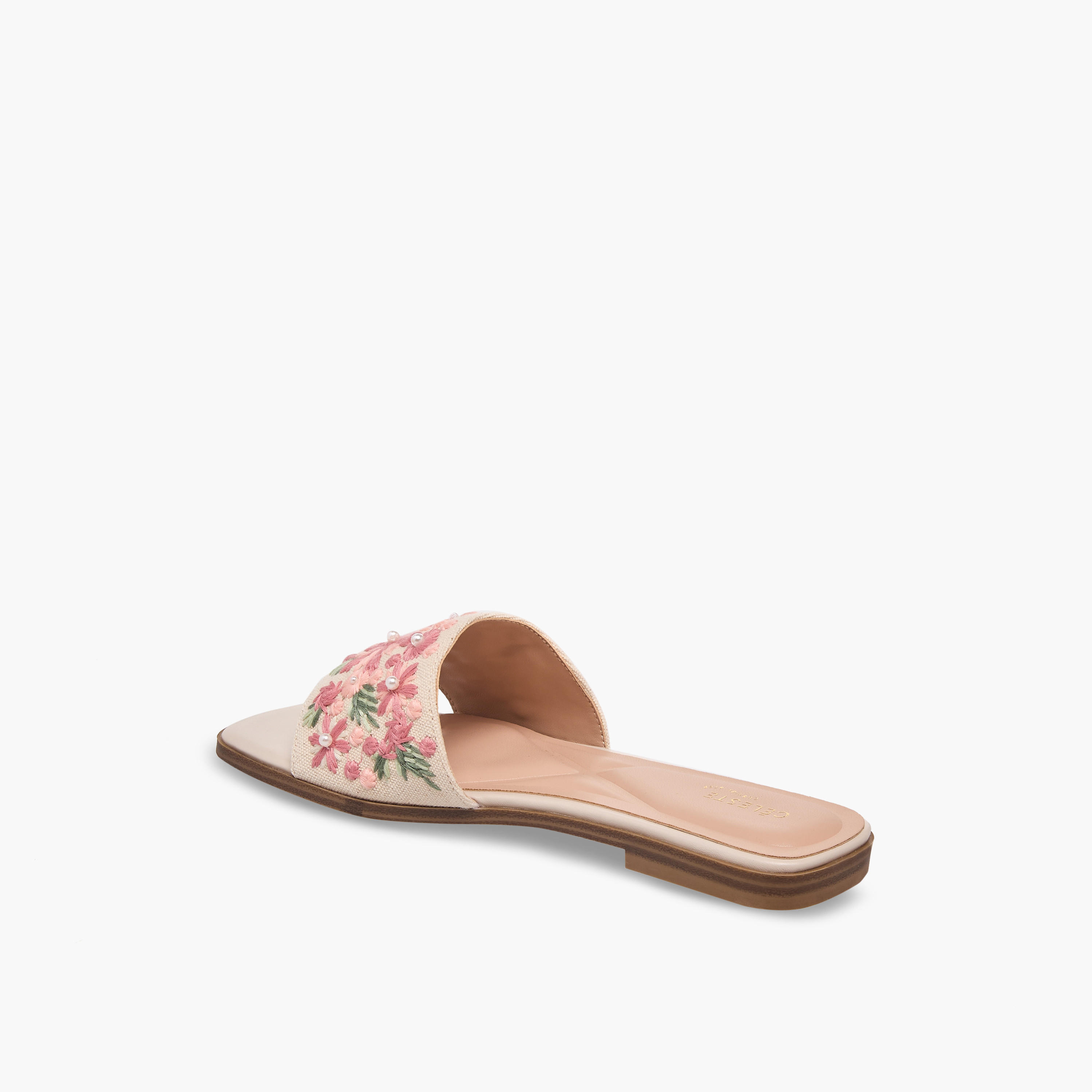 Celeste Women Embroidered Slide Sandals-women-shoes-sandals-flats-image-5