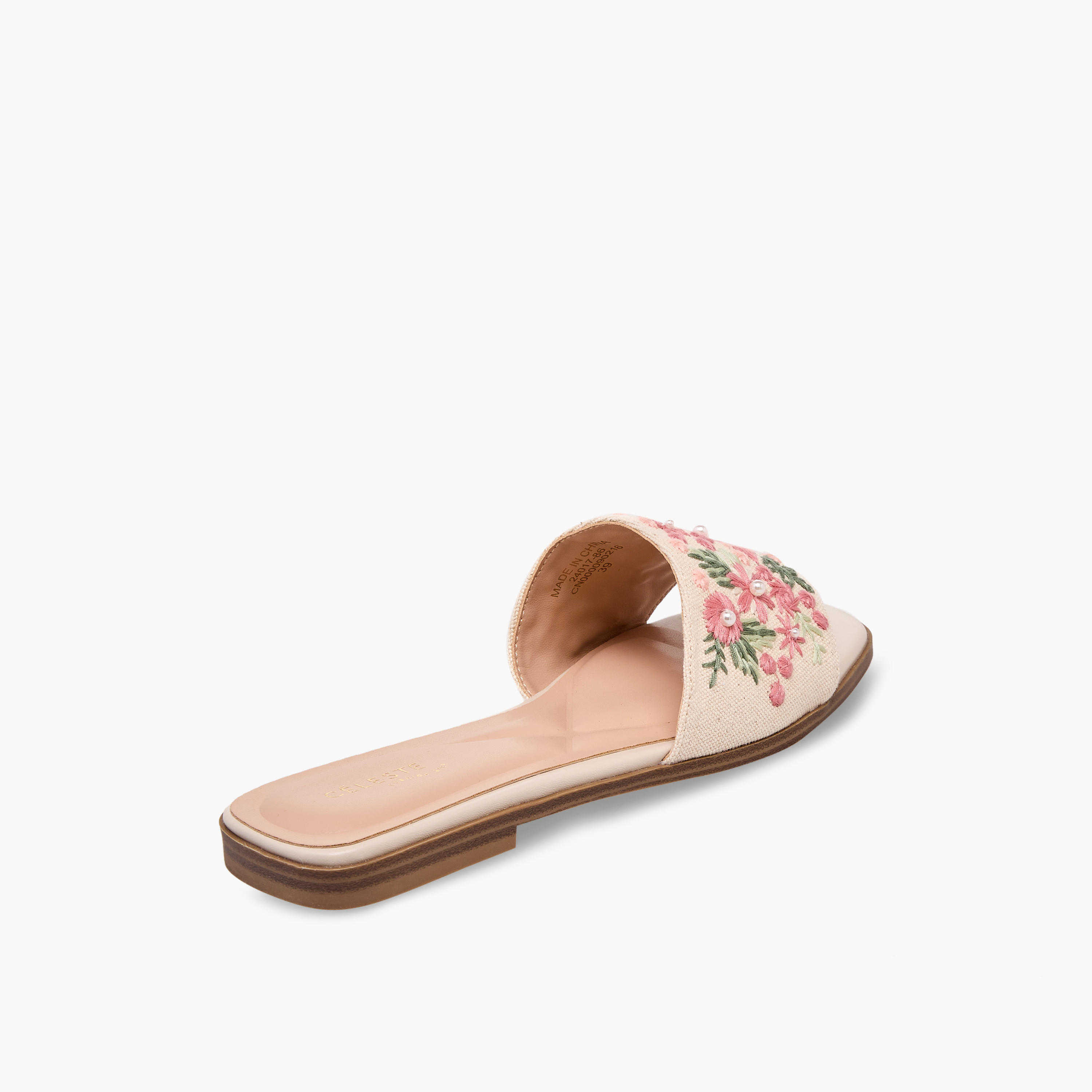 Celeste Women Embroidered Slide Sandals-women-shoes-sandals-flats-image-6