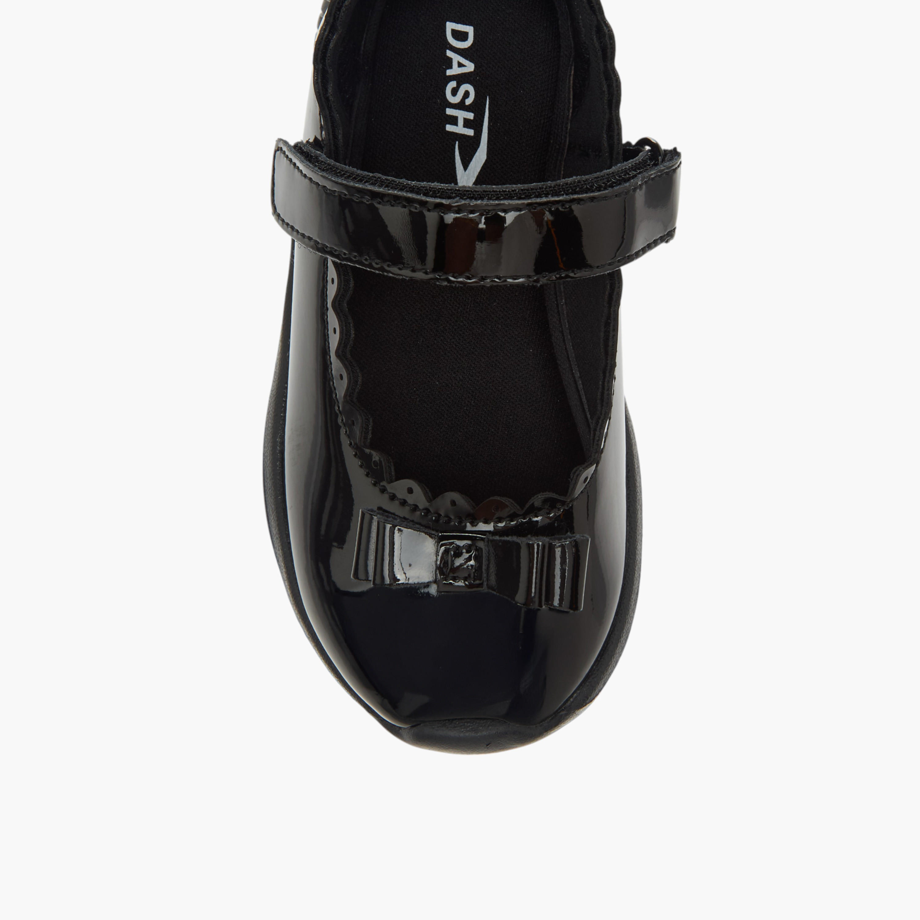 Dash Bow Accent School Shoes with Hook and Loop Closure-girls-shoes-schoolshoes-image-4