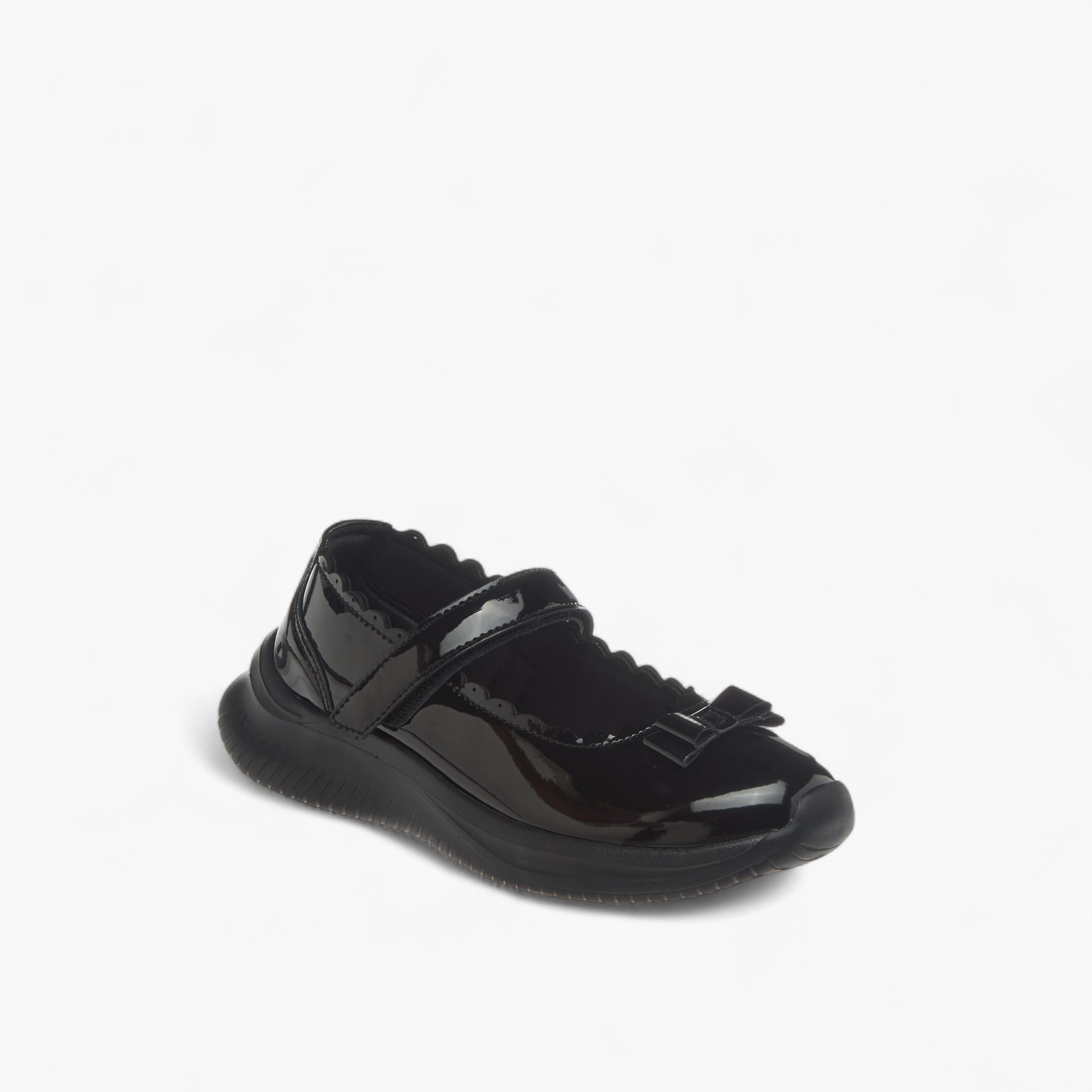 Dash Bow Accent School Shoes with Hook and Loop Closure-girls-shoes-schoolshoes-image-2