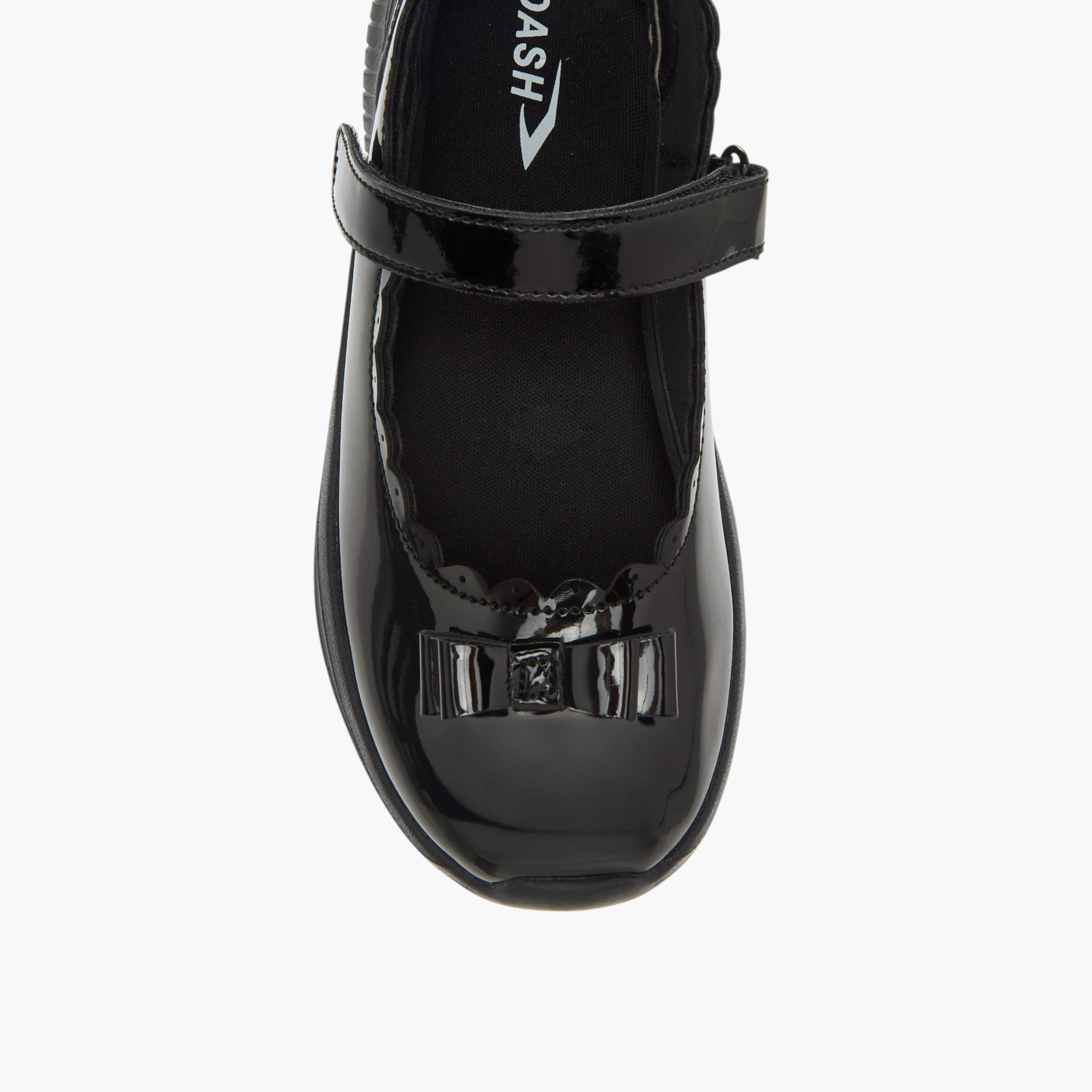 Dash Bow Accent School Shoes with Hook and Loop Closure-girls-shoes-schoolshoes-image-4