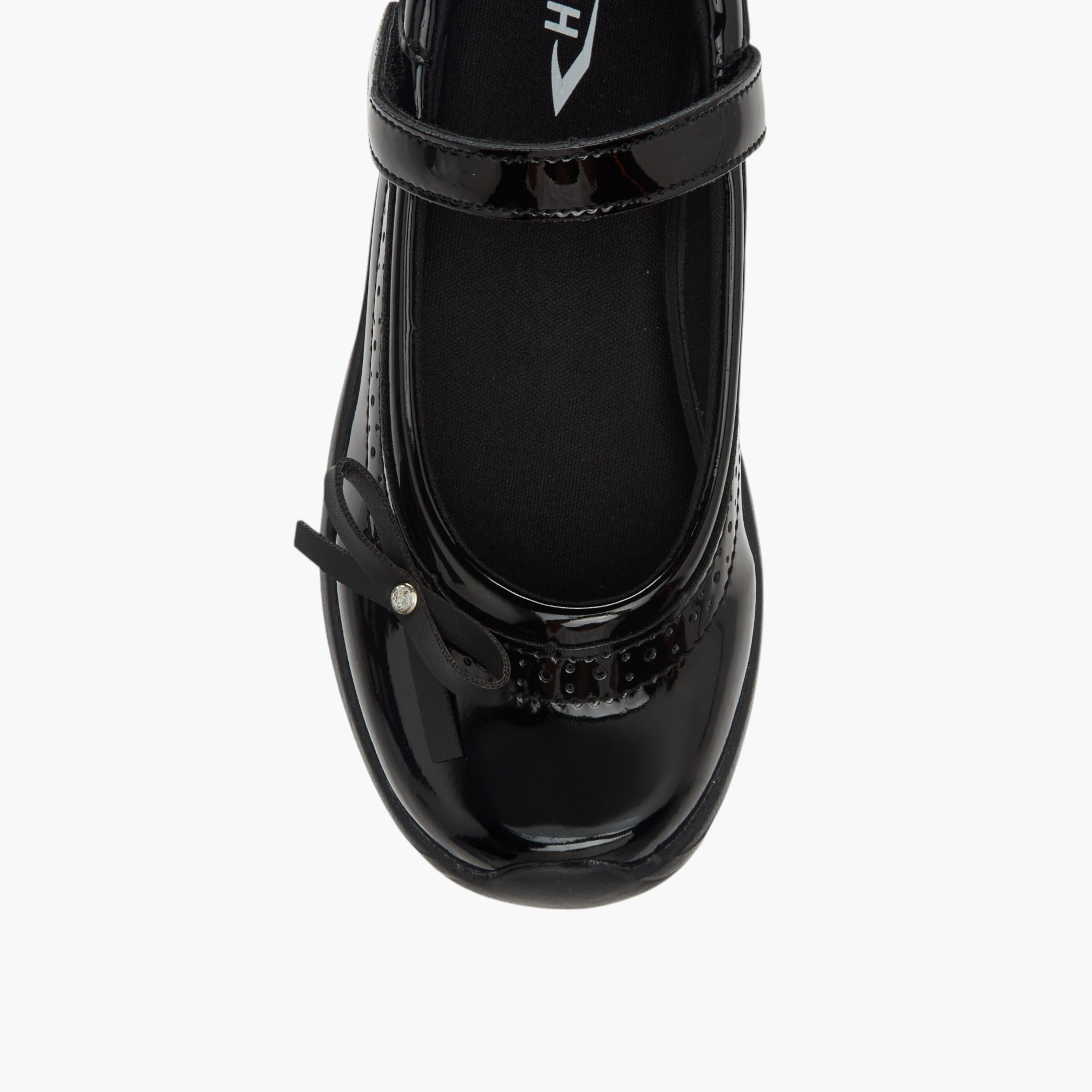 Dash Bow Accent School Shoes with Hook and Loop Closure-girls-shoes-schoolshoes-image-4