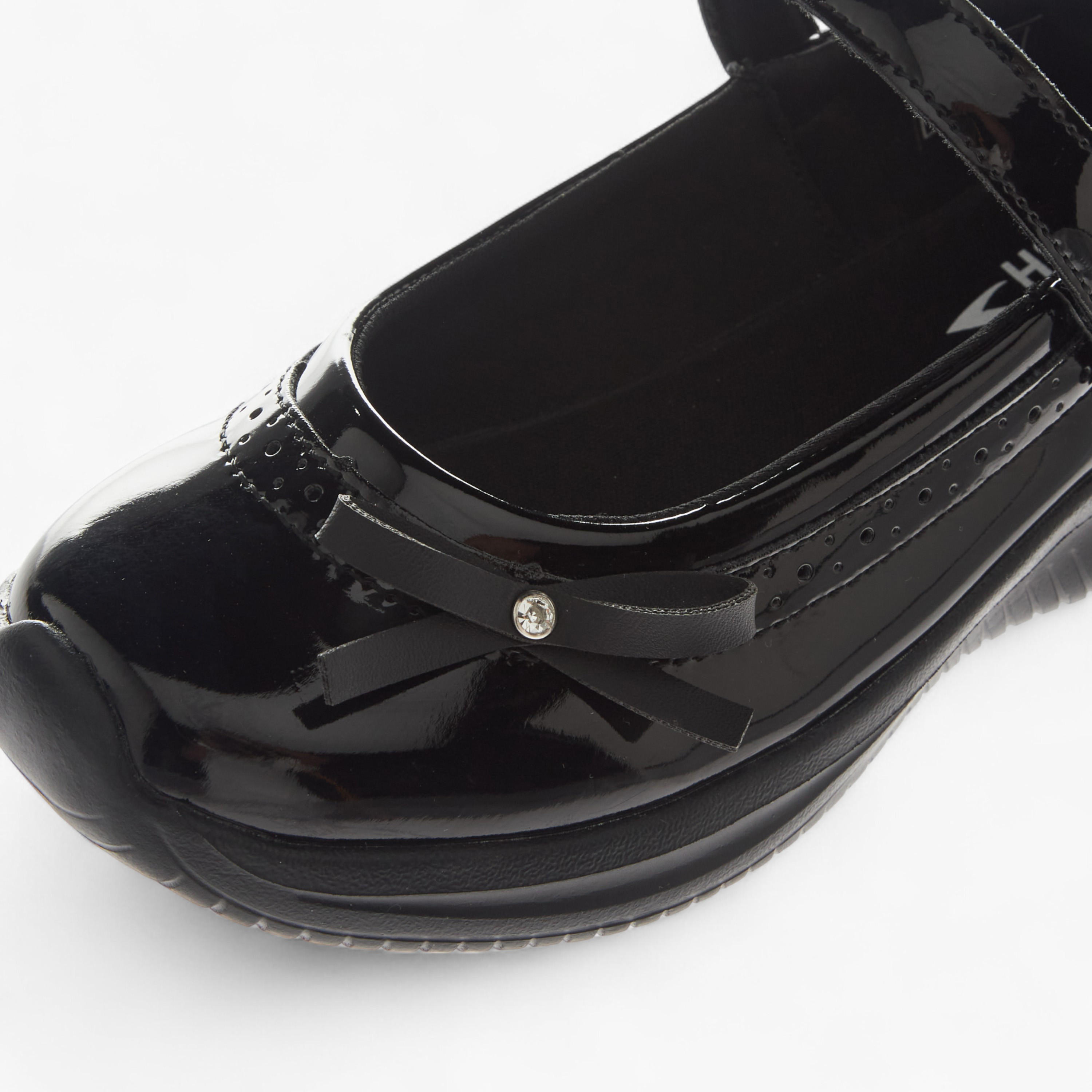 Dash Bow Accent School Shoes with Hook and Loop Closure-girls-shoes-schoolshoes-image-5