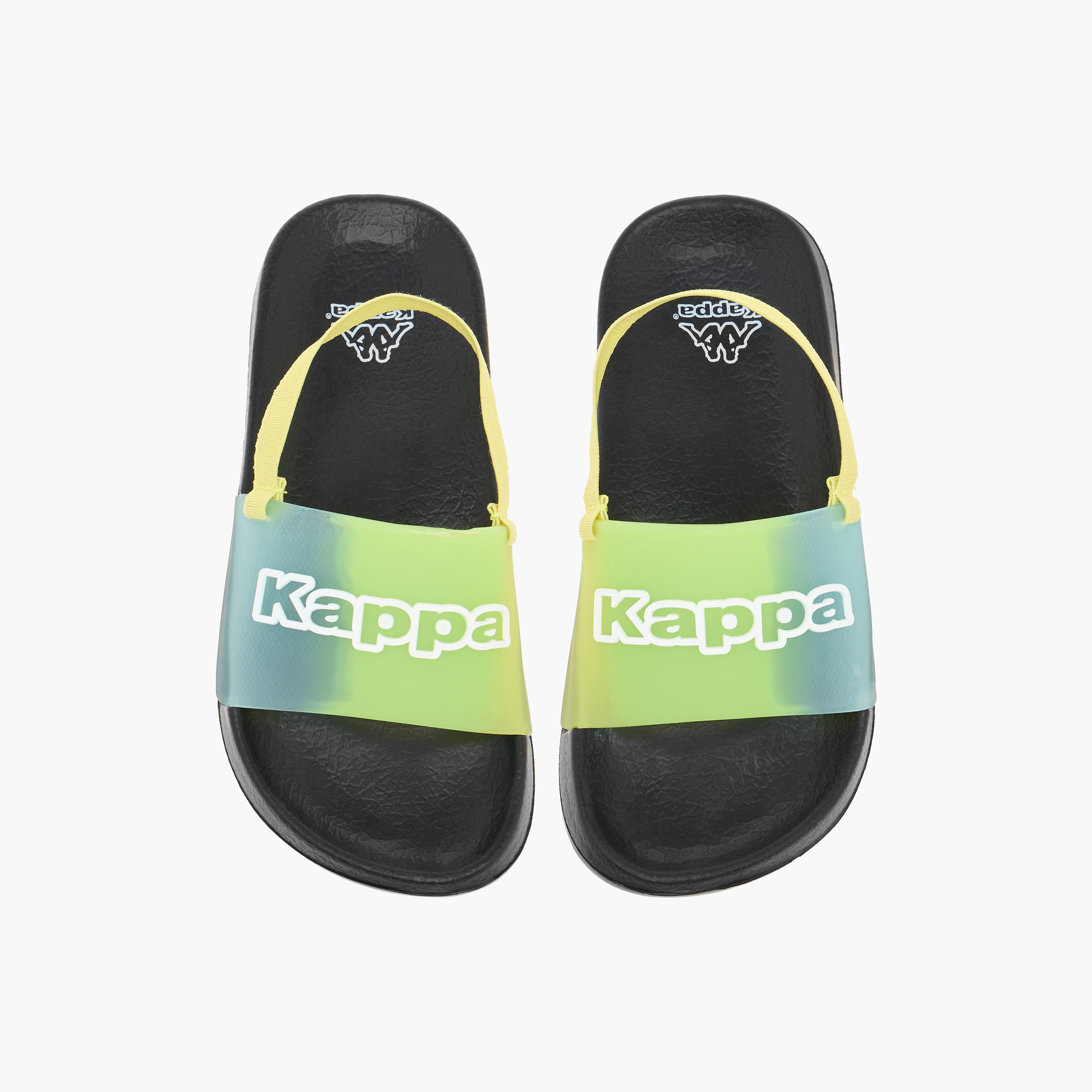 Kappa Boys' Logo Detail Slides with Elastic Strap-boys-shoes-flipflopsandslides-image-1