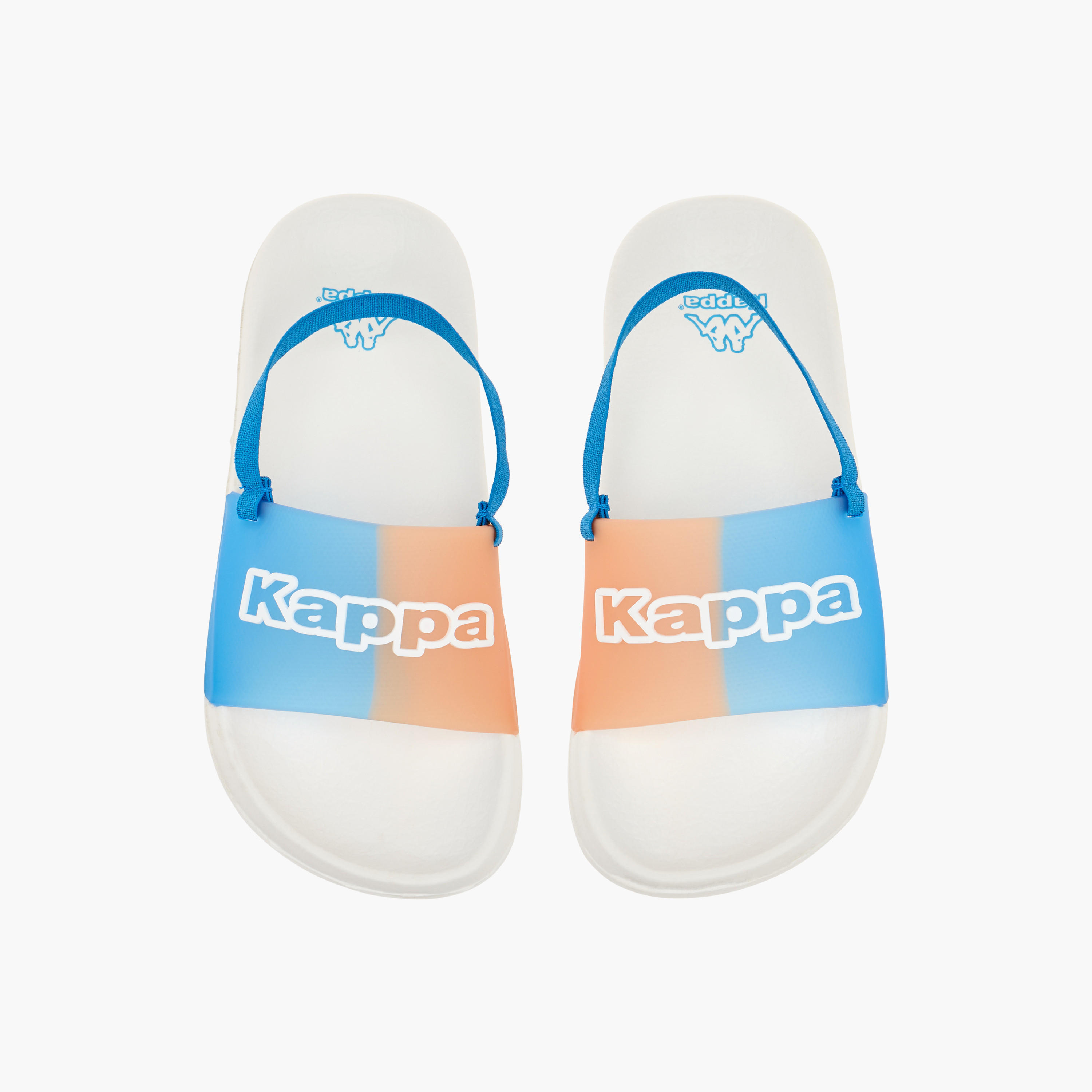 Kappa Boys' Logo Detail Slides with Elastic Strap-boys-shoes-flipflopsandslides-image-1