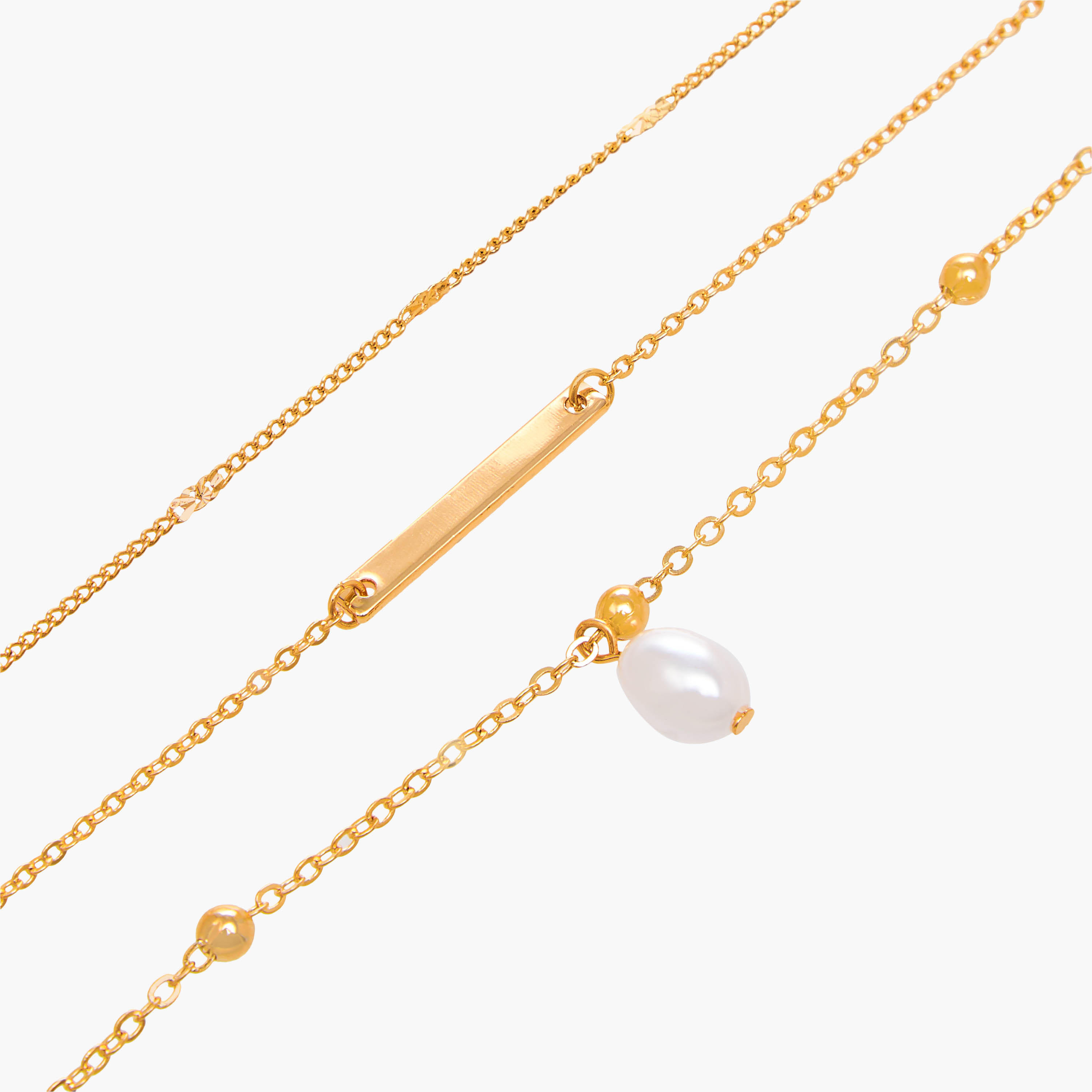 طقم أساور ميتاليك بتصميم سلسلة 3 قطع من فلورا بيلا-women-watchesandjewellery-jewellery-banglesandbracelets-image-17