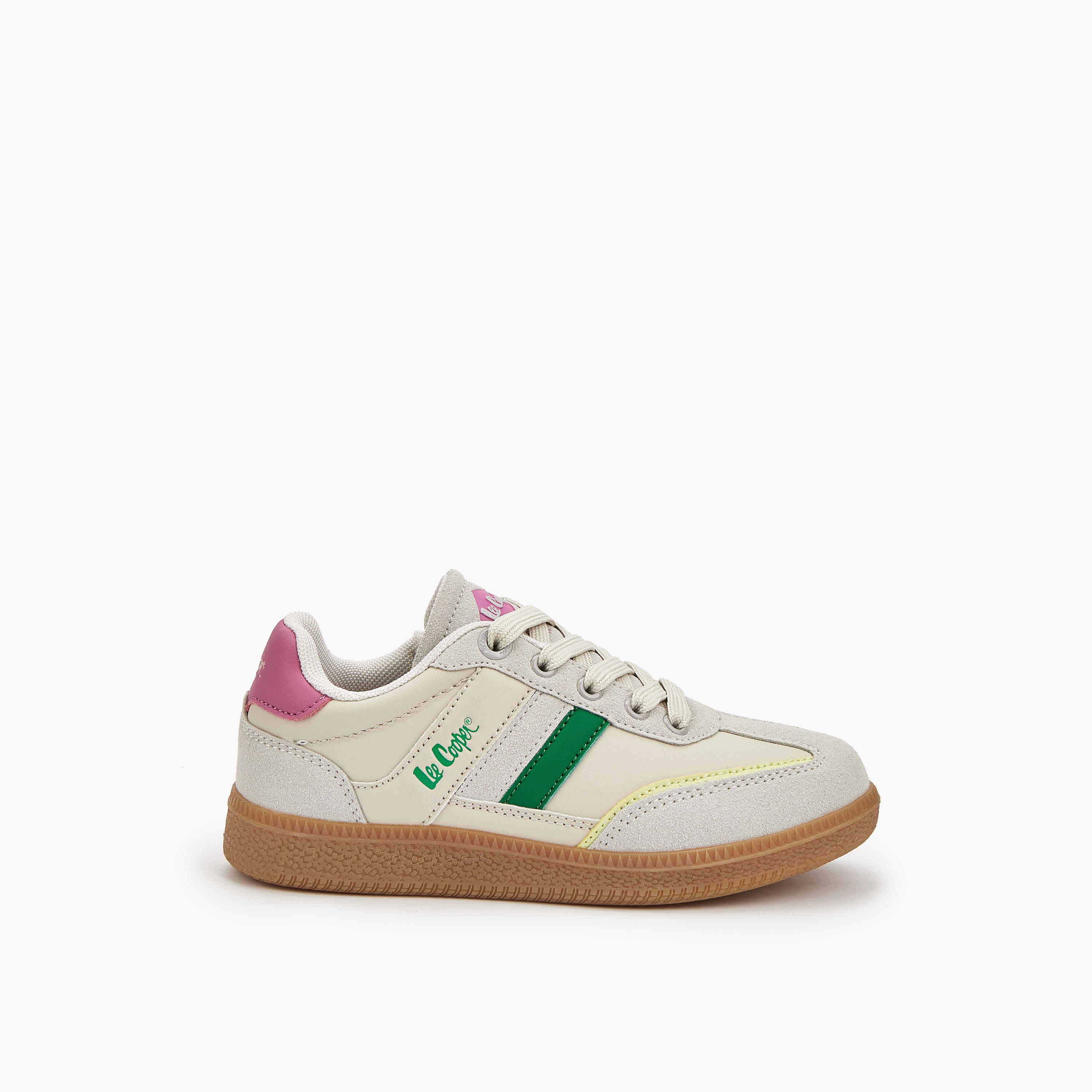 Lee Cooper Girls' Panelled Lace-Up Sneakers-girls-shoes-sneakers-image-2
