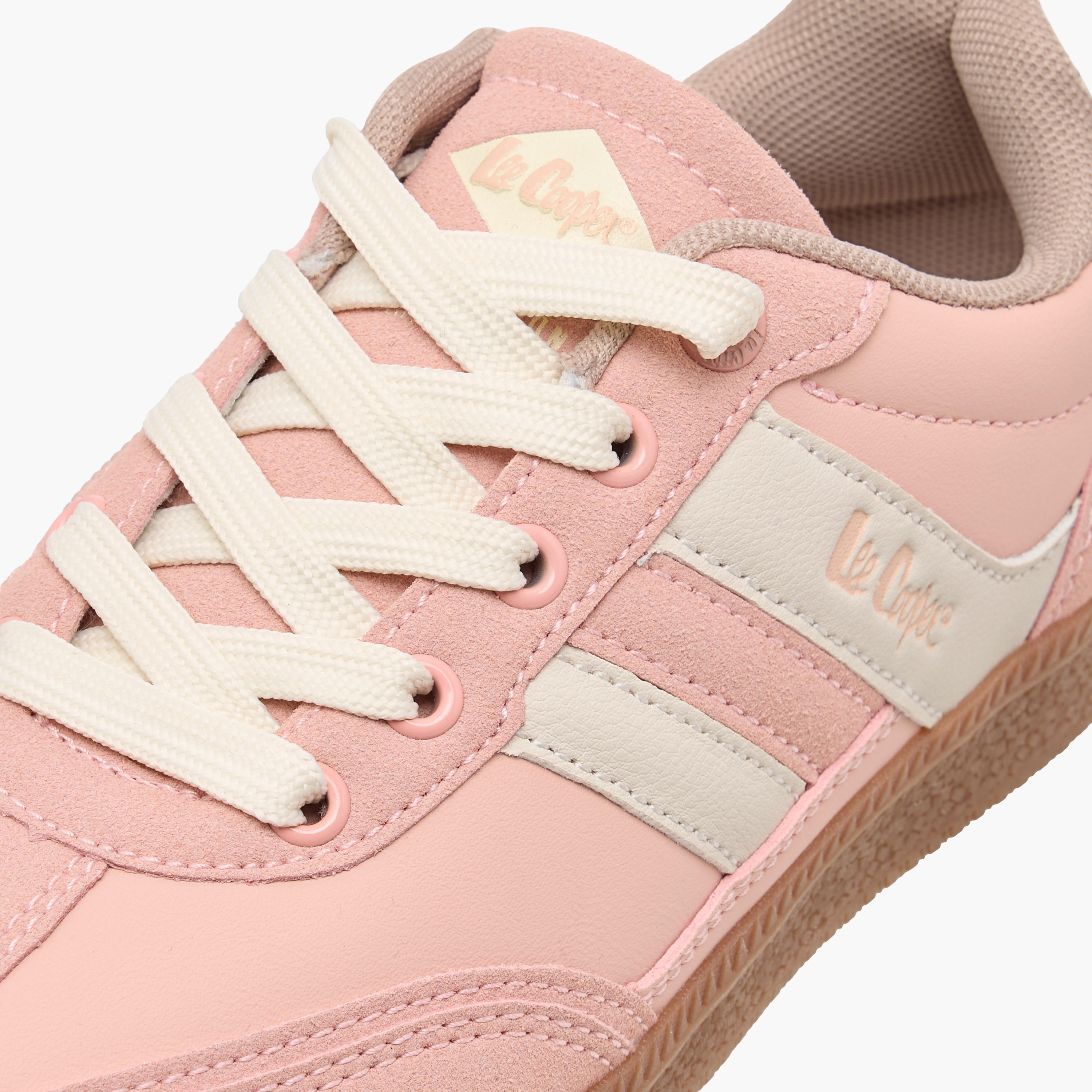Lee Cooper Girls' Panelled Lace-Up Sneakers-girls-shoes-sneakers-image-4