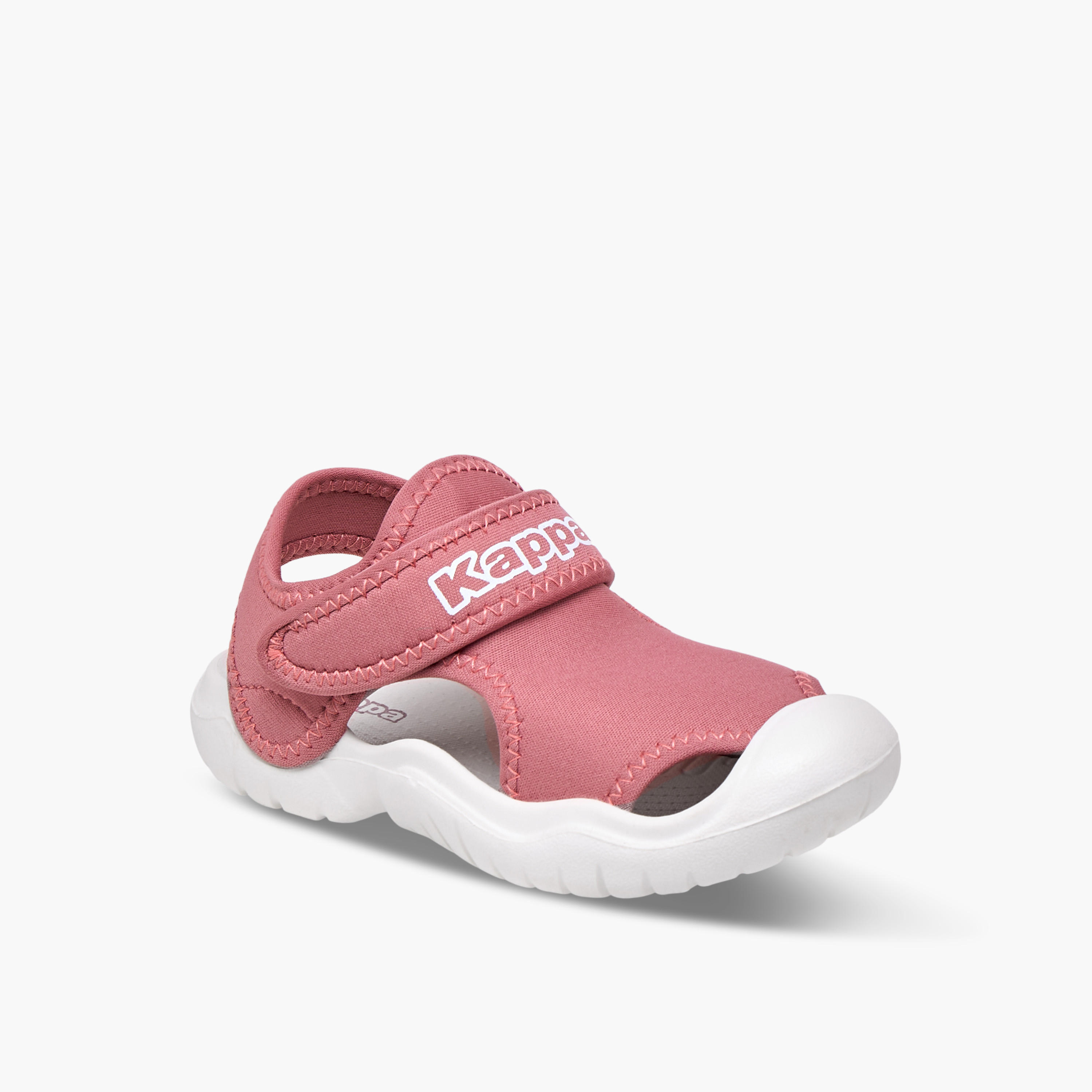 Kappa Girls' Logo Print Sandals with Hook and Loop Closure-girls-shoes-sandals-image-2