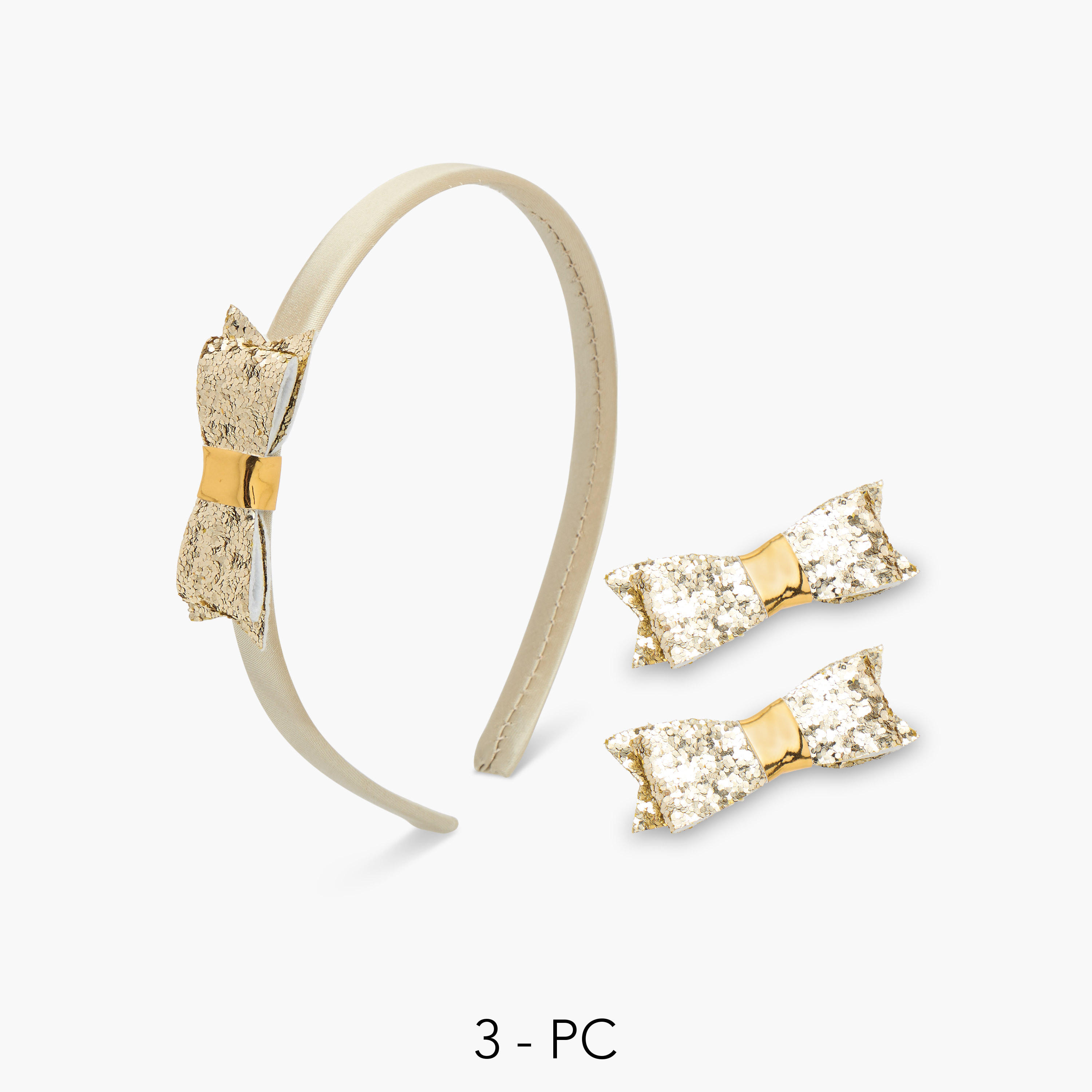 Flora Bella 3-Piece Embellished Bow Hair Clip and Hairband Set-girls-accessories-hairaccessories-image-1