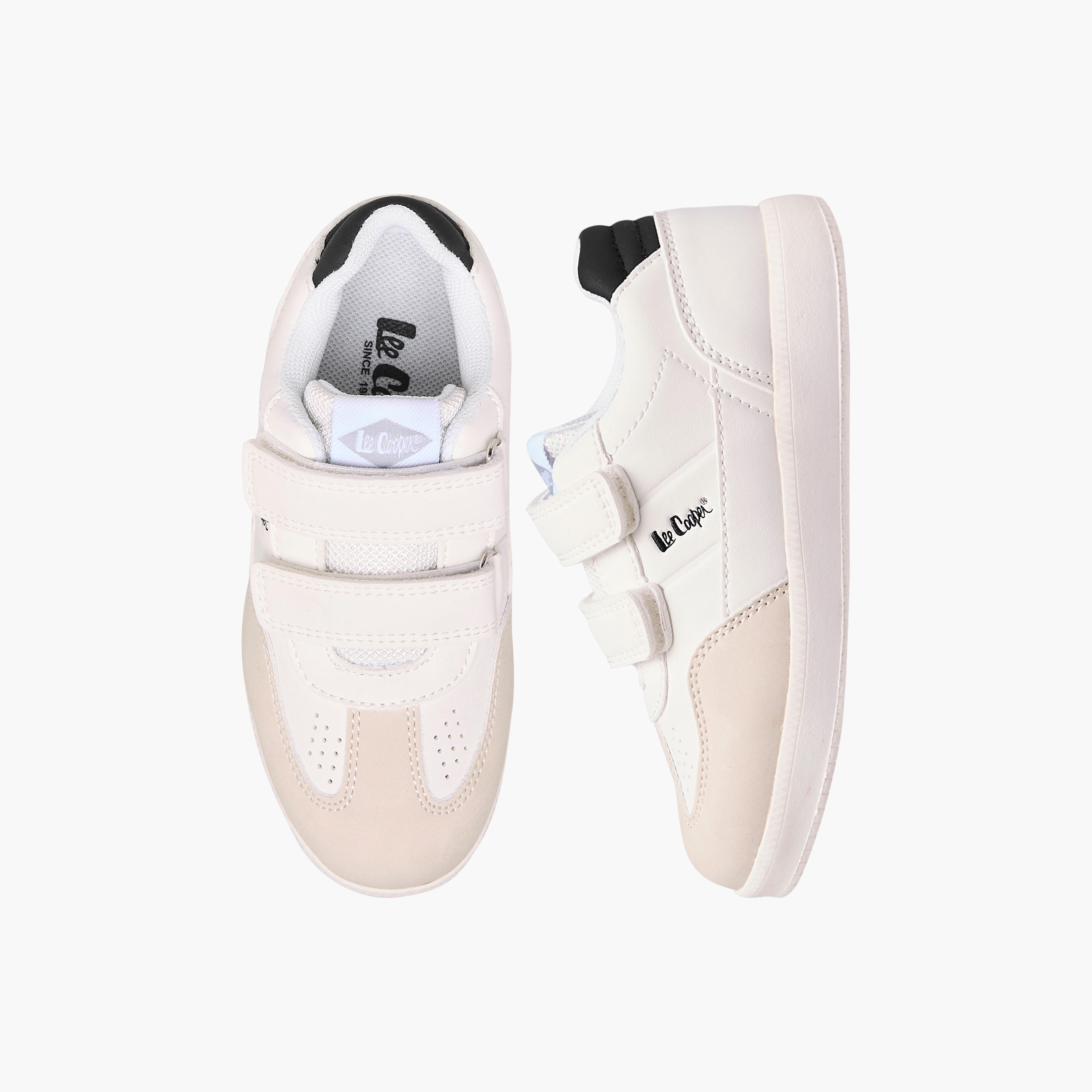 Lee Cooper Kids' Panelled Sneakers with Hook and Loop Closure-boys-shoes-sneakers-image-1