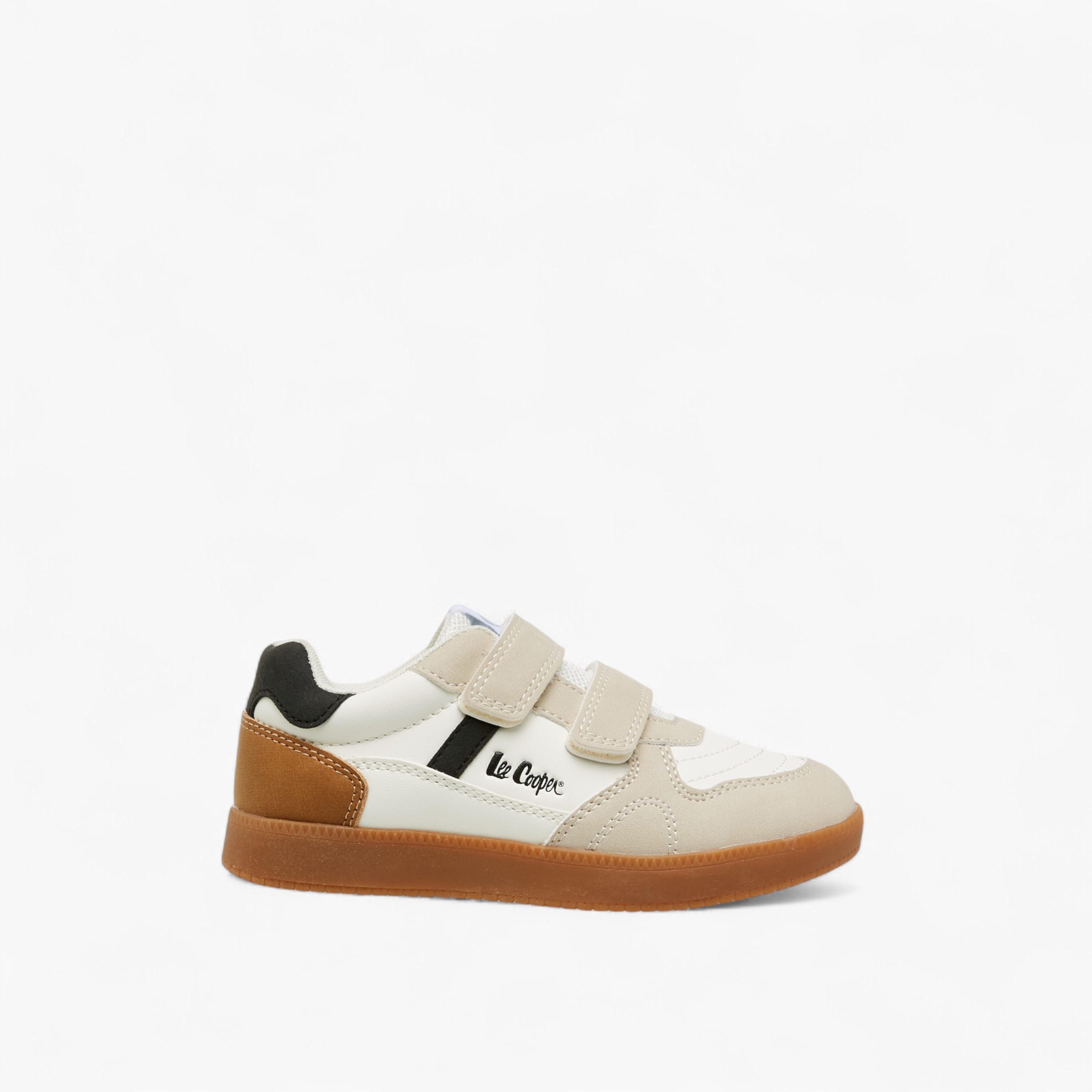 Lee Cooper Boys' Panelled Sneakers with Hook and Loop Closure-boys-shoes-sneakers-image-3