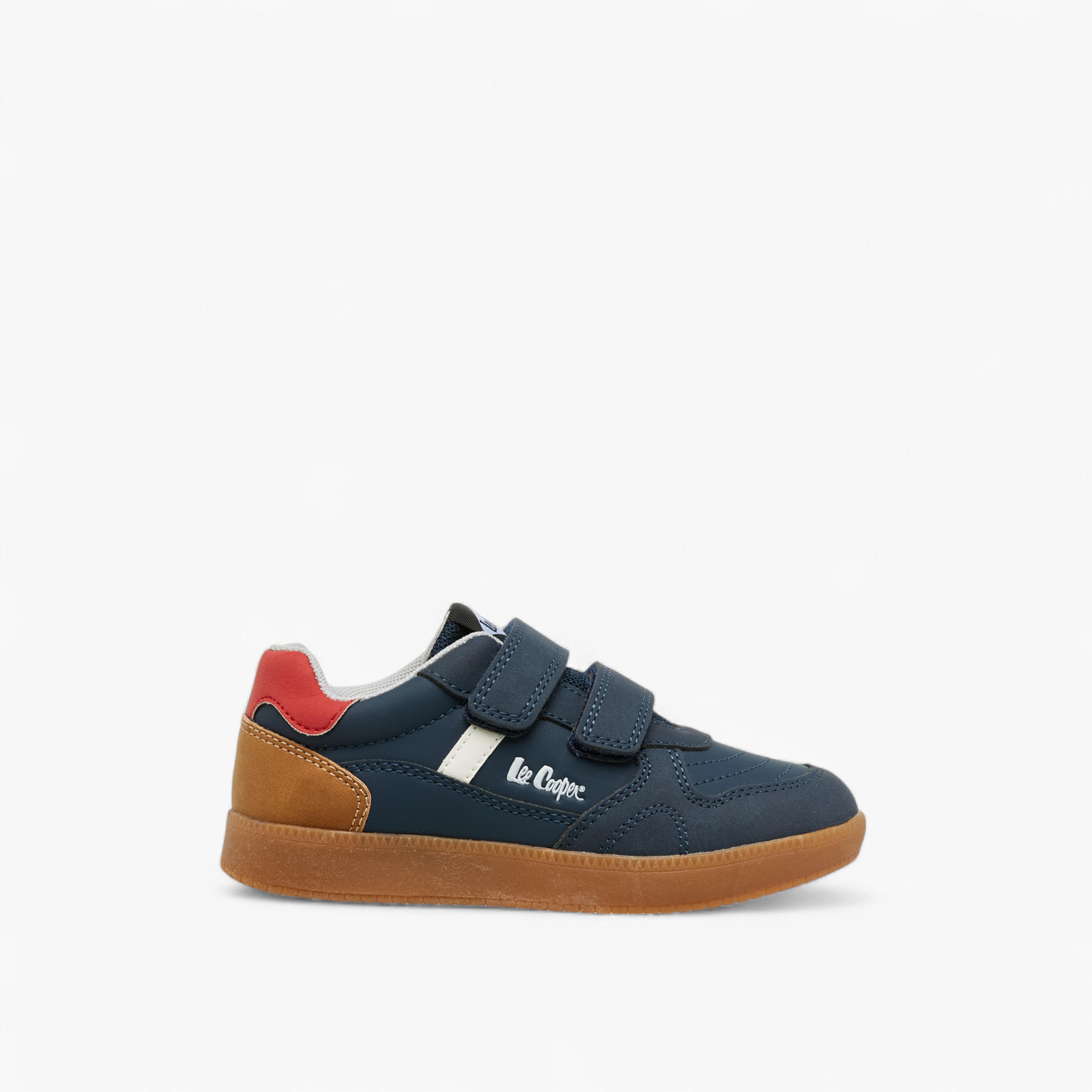Lee Cooper Boys' Panelled Sneakers with Hook and Loop Closure-boys-shoes-sneakers-image-3
