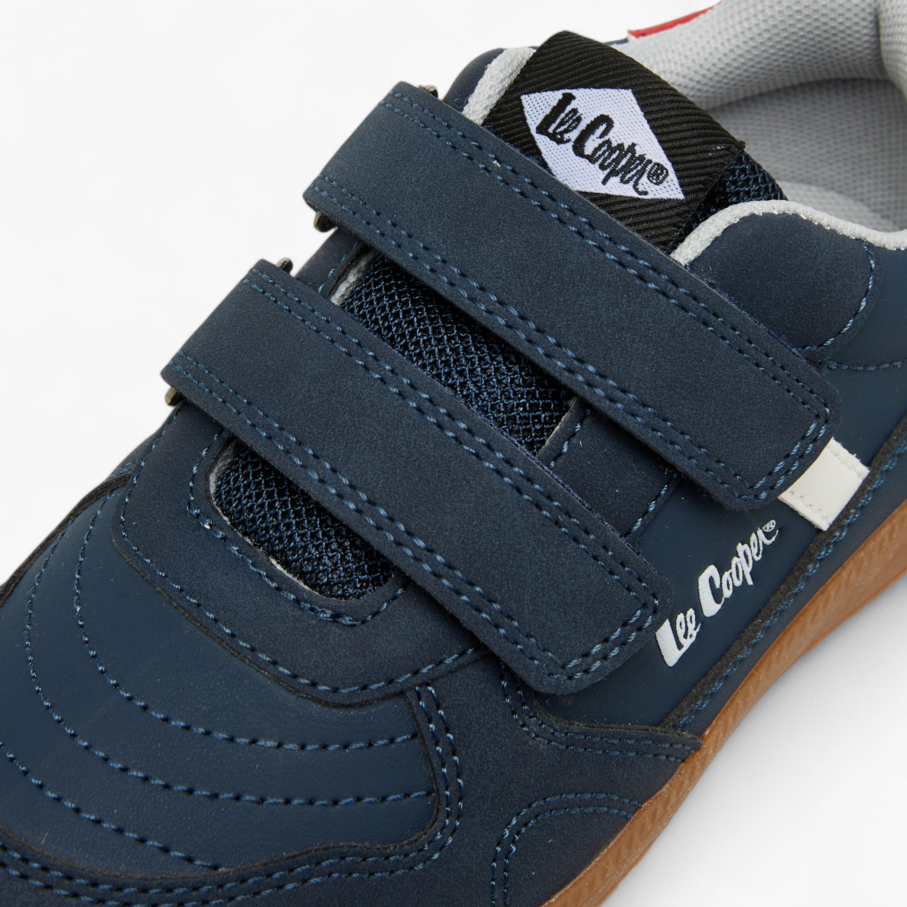 Lee Cooper Boys' Panelled Sneakers with Hook and Loop Closure-boys-shoes-sneakers-image-4