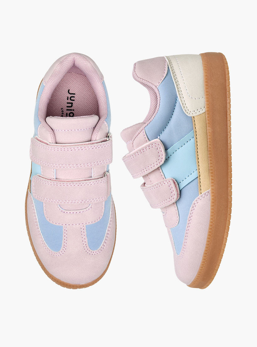 Juniors Girls Colourblock Hook & Loop Sneakers-girls-shoes-sneakers-image-1