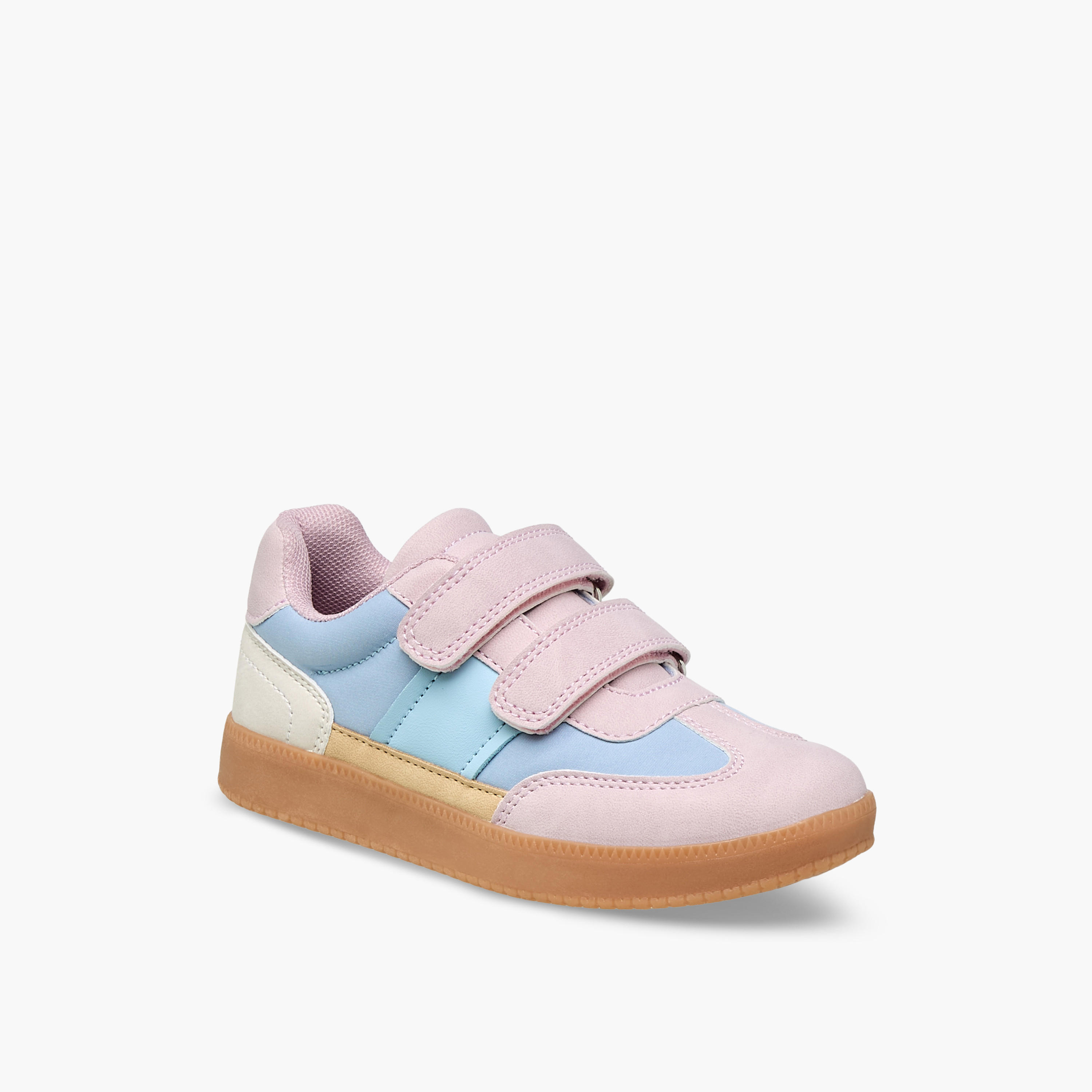 Juniors Girls Colourblock Hook & Loop Sneakers-girls-shoes-sneakers-image-2