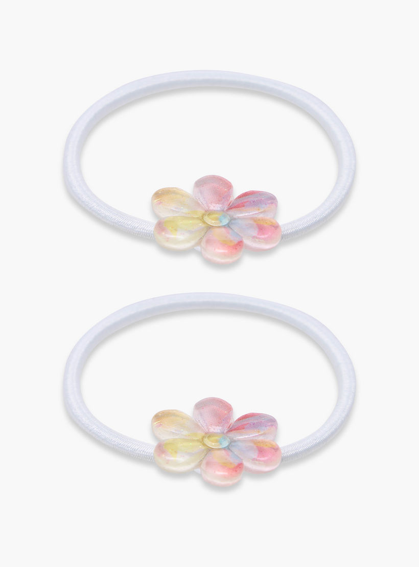 Flora Bella Applique Detail Hair Tie - Set of 6-girls-accessories-hairaccessories-image-3
