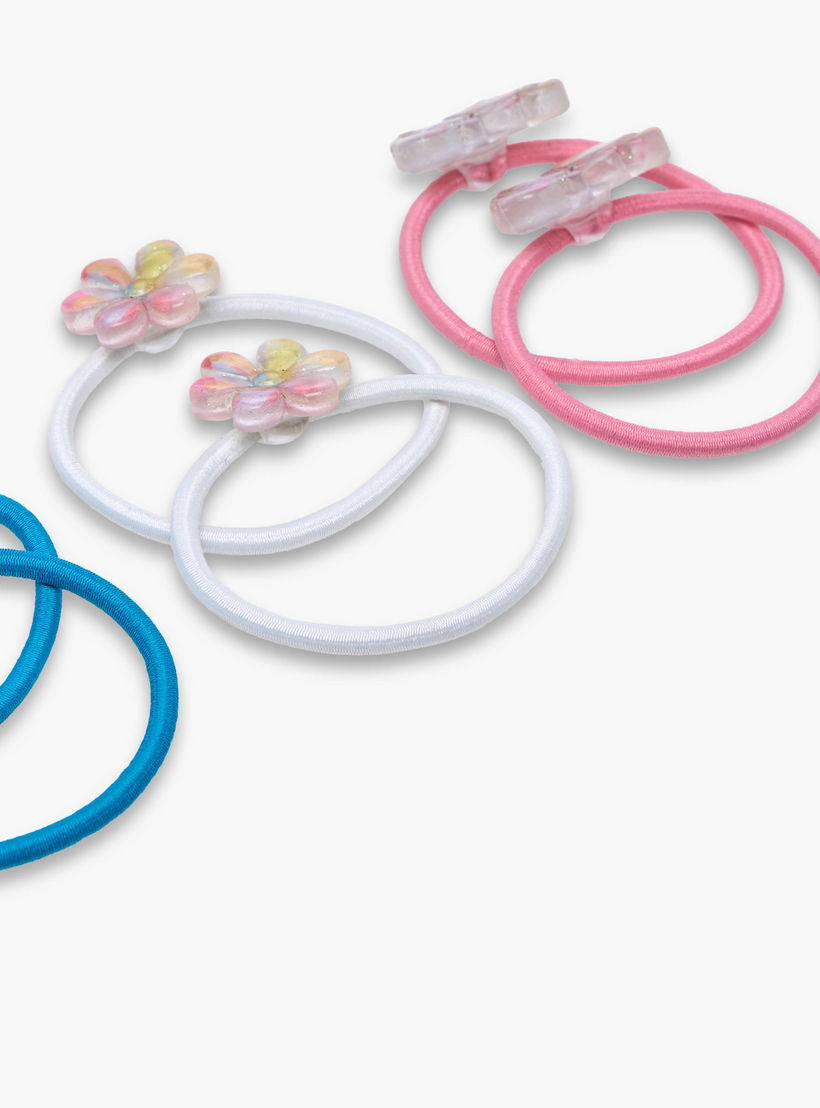 Flora Bella Applique Detail Hair Tie - Set of 6-girls-accessories-hairaccessories-image-5