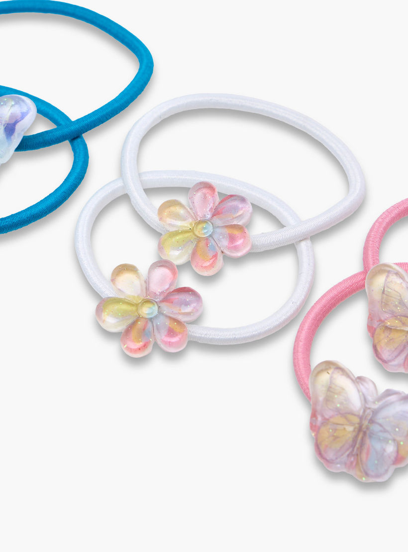 Flora Bella Applique Detail Hair Tie - Set of 6-girls-accessories-hairaccessories-image-6