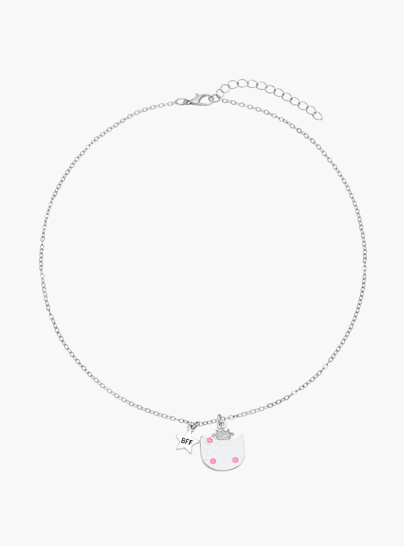Flora Bella Cat Pendant BFF Necklace - Set of 2-girls-accessories-jewellery-image-2