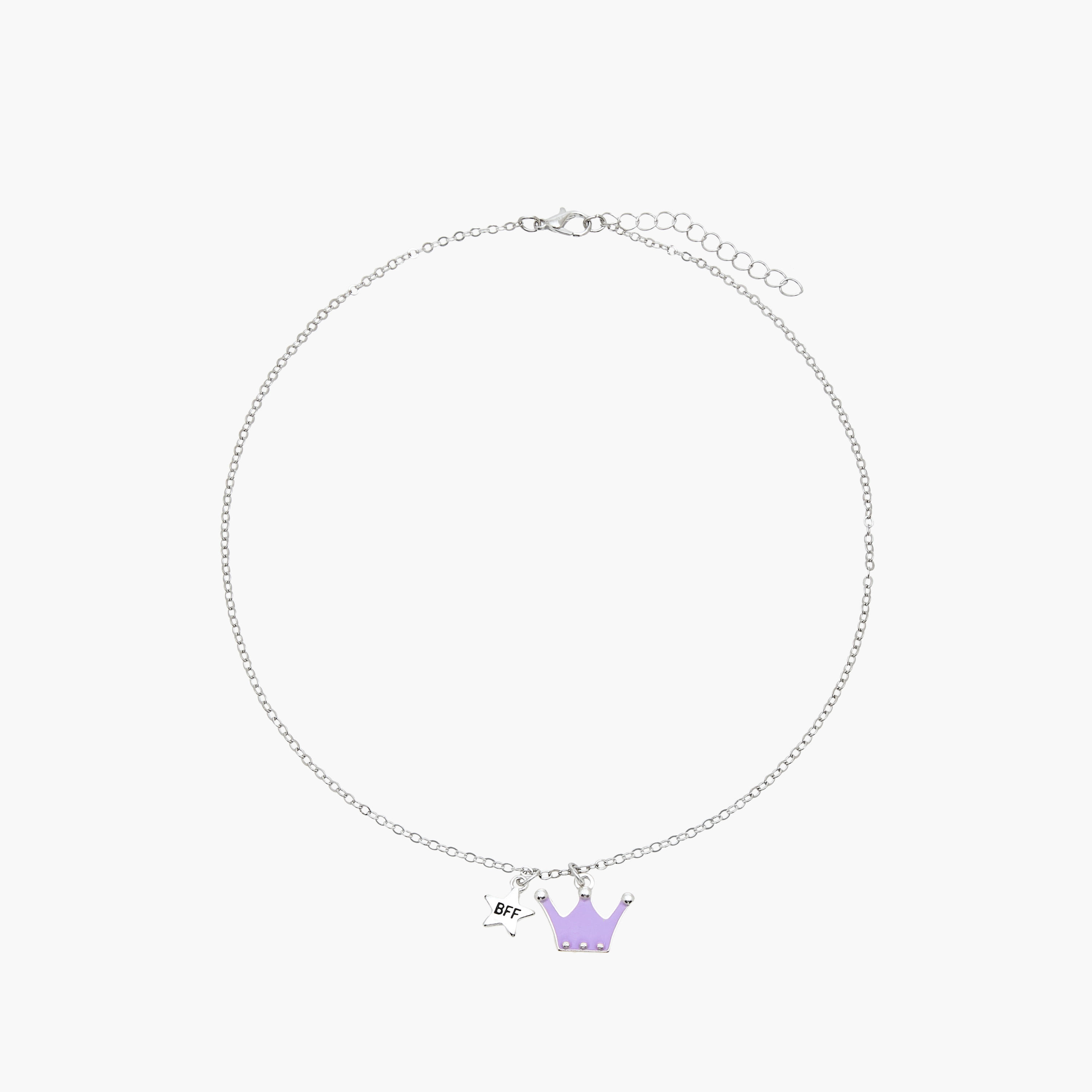 Flora Bella Crown Pendant BFF Necklace - Set of 2-girls-accessories-jewellery-image-2