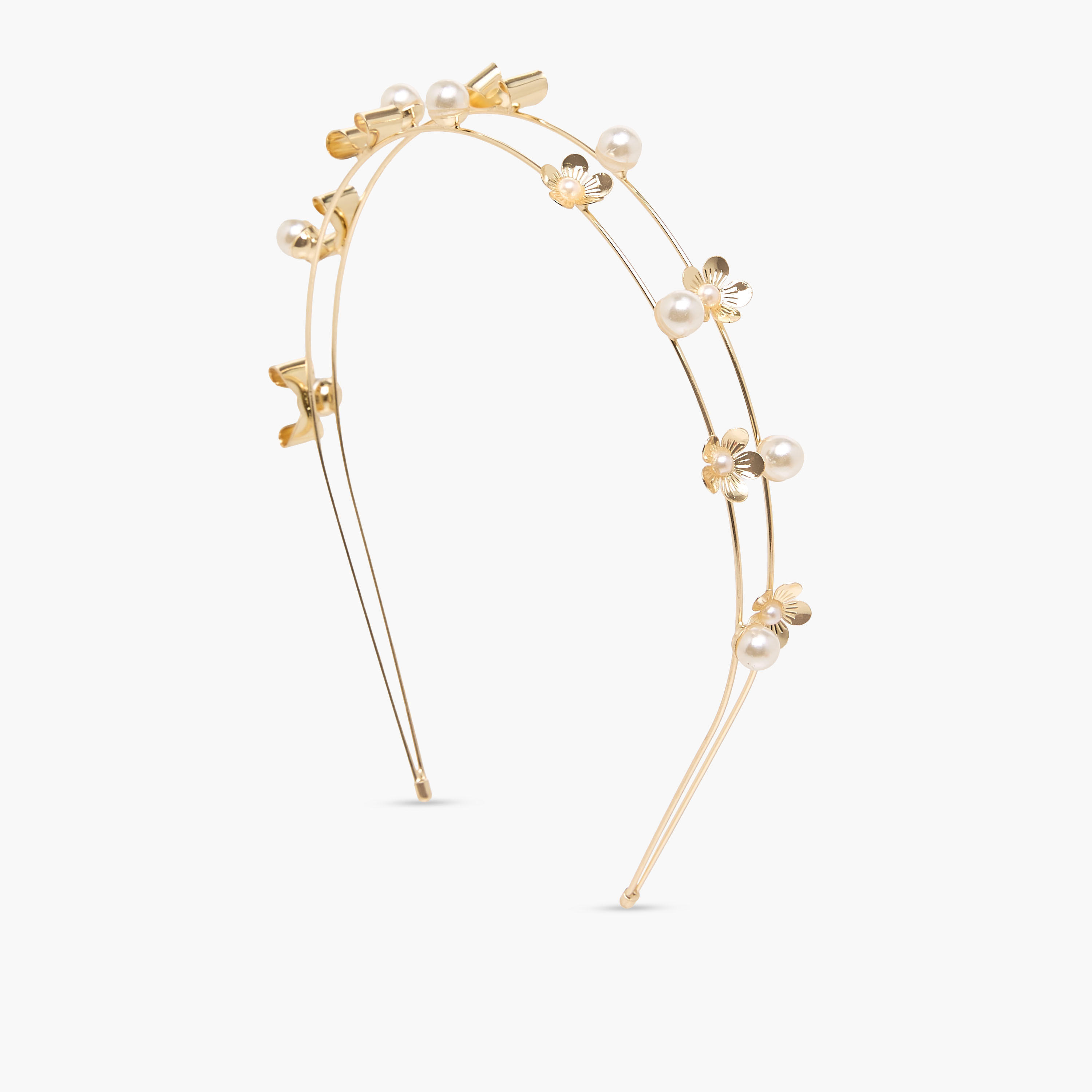 Flora Bella Hairband with Floral Pearl Accent-girls-accessories-hairaccessories-image-2