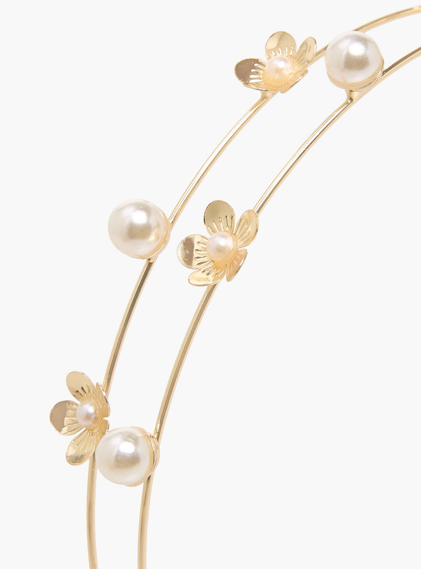 Flora Bella Hairband with Floral Pearl Accent-girls-accessories-hairaccessories-image-3