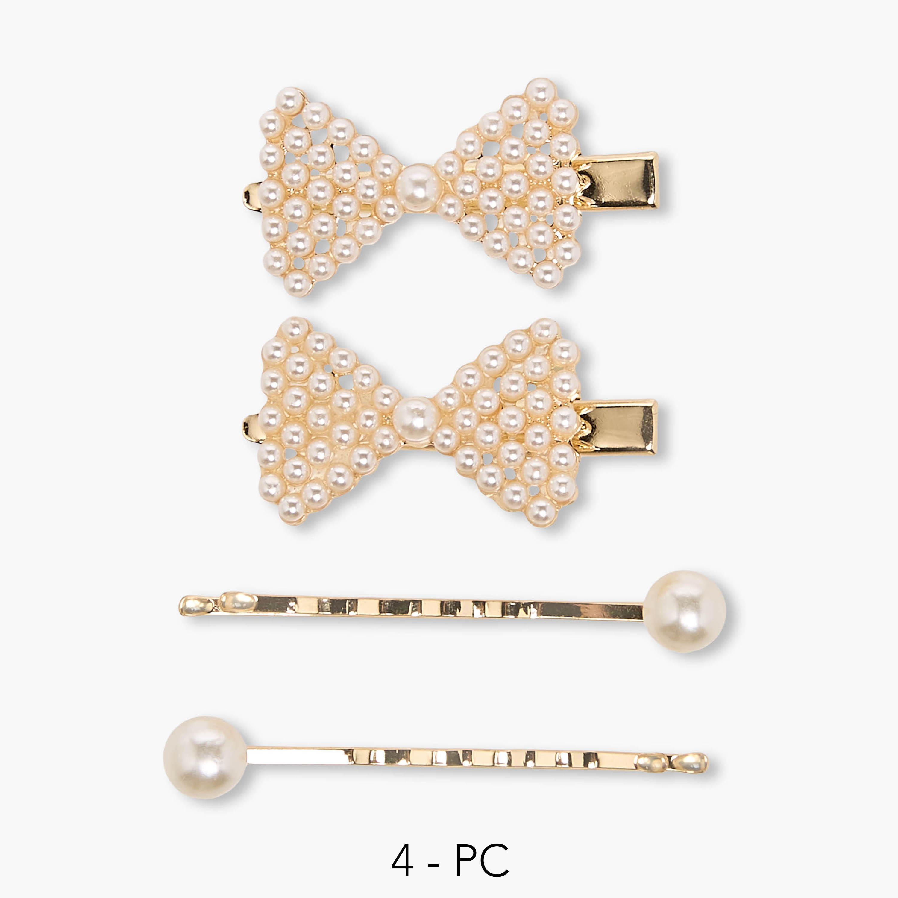 Pack of 4 Flora Bella Hair Clip and Hairpin with Pearl Embellishment-girls-accessories-hairaccessories-image-1