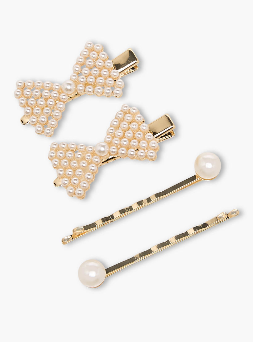 Pack of 4 Flora Bella Hair Clip and Hairpin with Pearl Embellishment-girls-accessories-hairaccessories-image-3