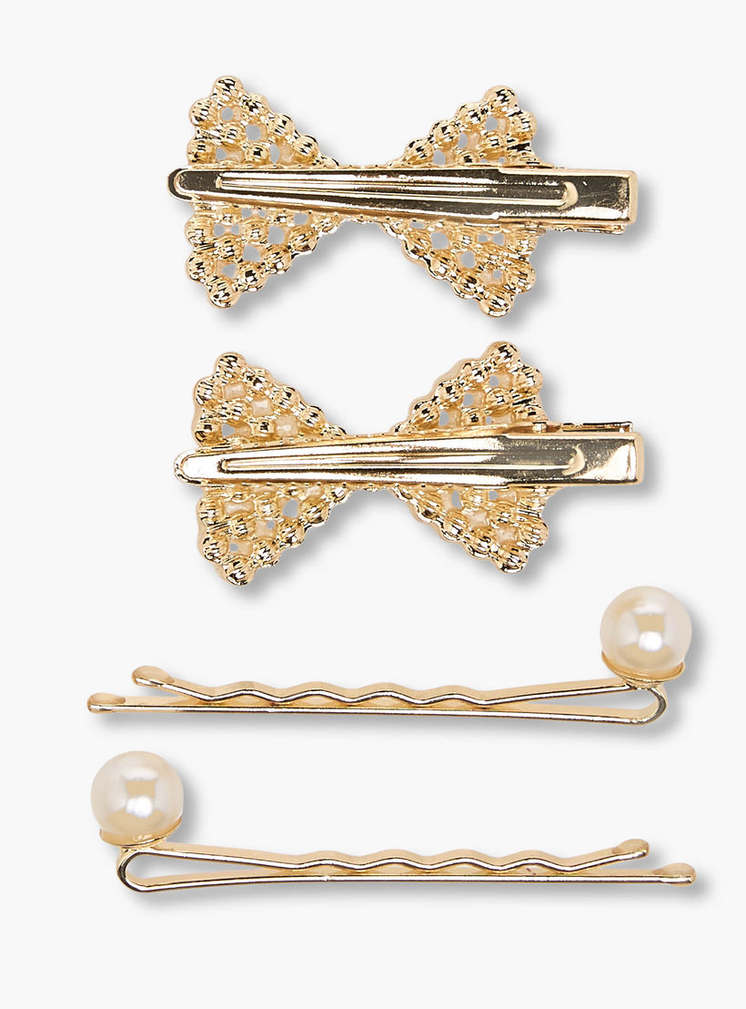 Pack of 4 Flora Bella Hair Clip and Hairpin with Pearl Embellishment-girls-accessories-hairaccessories-image-4